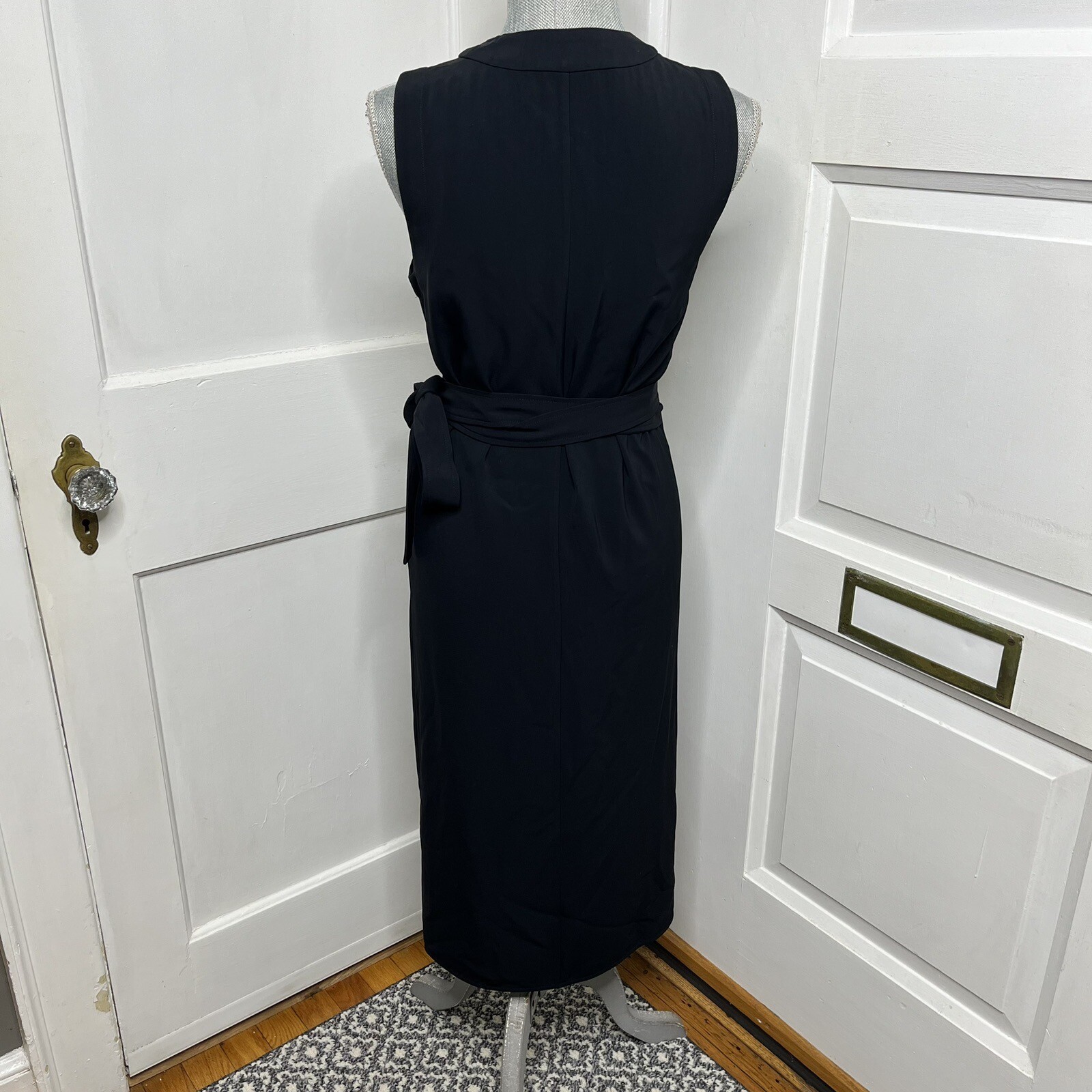 Everlane Goweave Japanese Wrap Dress Sleeveless in Dark Navy Size 2 Midi Dress