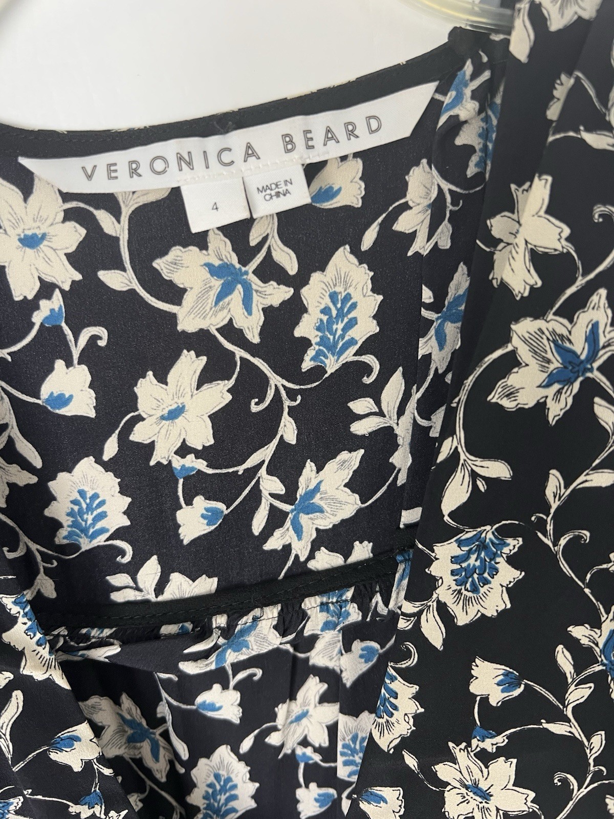 Veronica Beard Josephine Silk Floral Ruched Dress Size 0