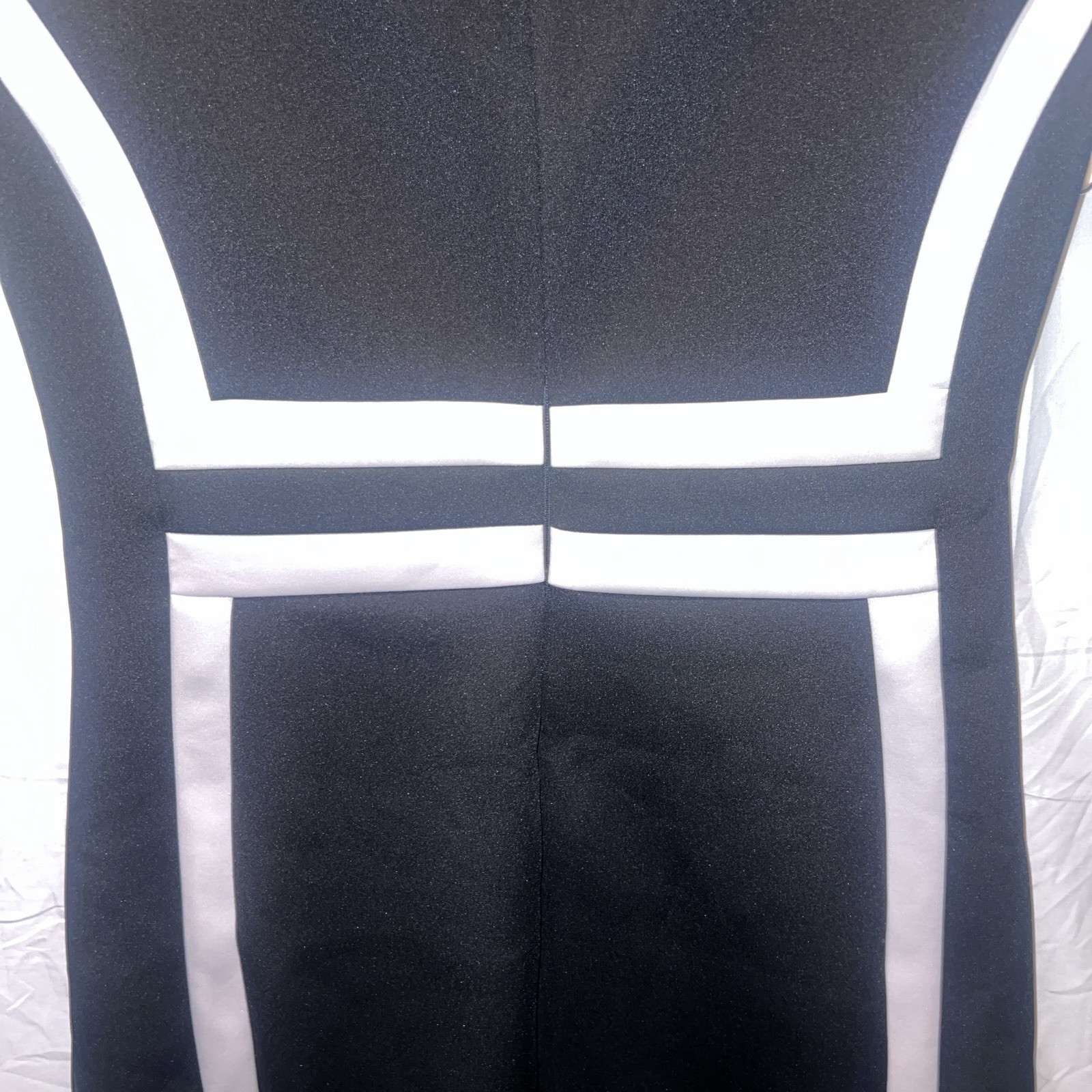 Calvin Klein 10 Dress Colorblock Scuba Knit Black White Career Work Office Chic