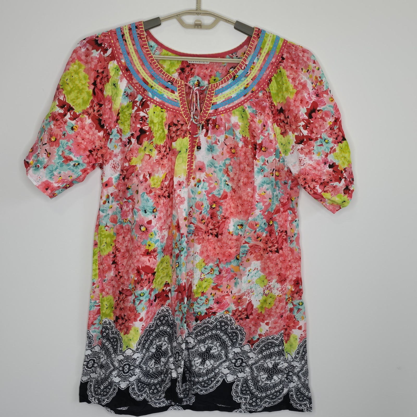 ORIENTIQUE Australia Dress Womens 16 Floral Lightweight Summer Beach