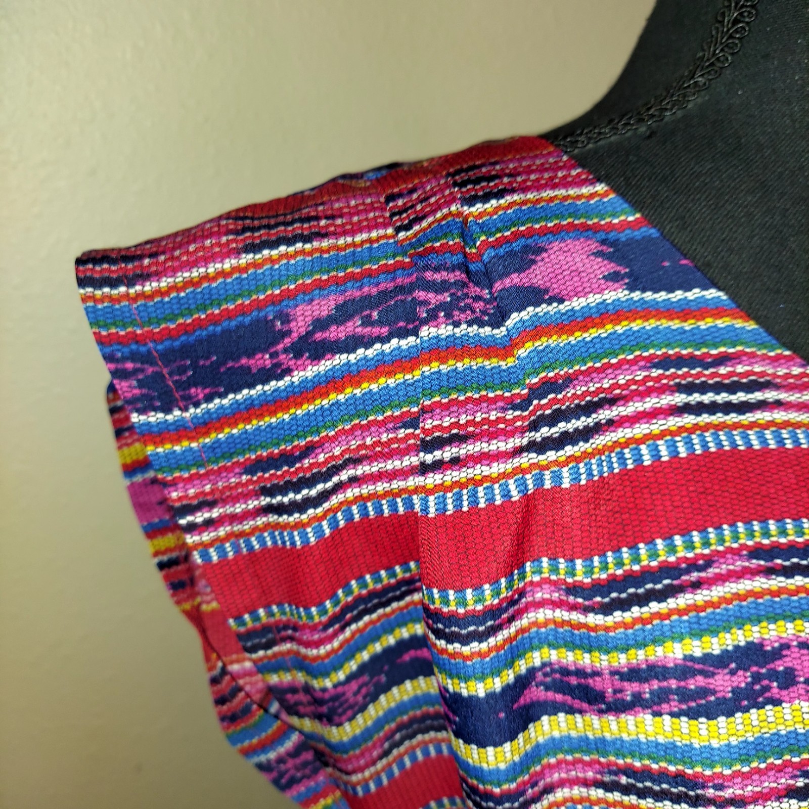 Be Bop Multicolor Cap Sleeve Knee Length Dress MEDIUM Casual Workwear Lightweigh