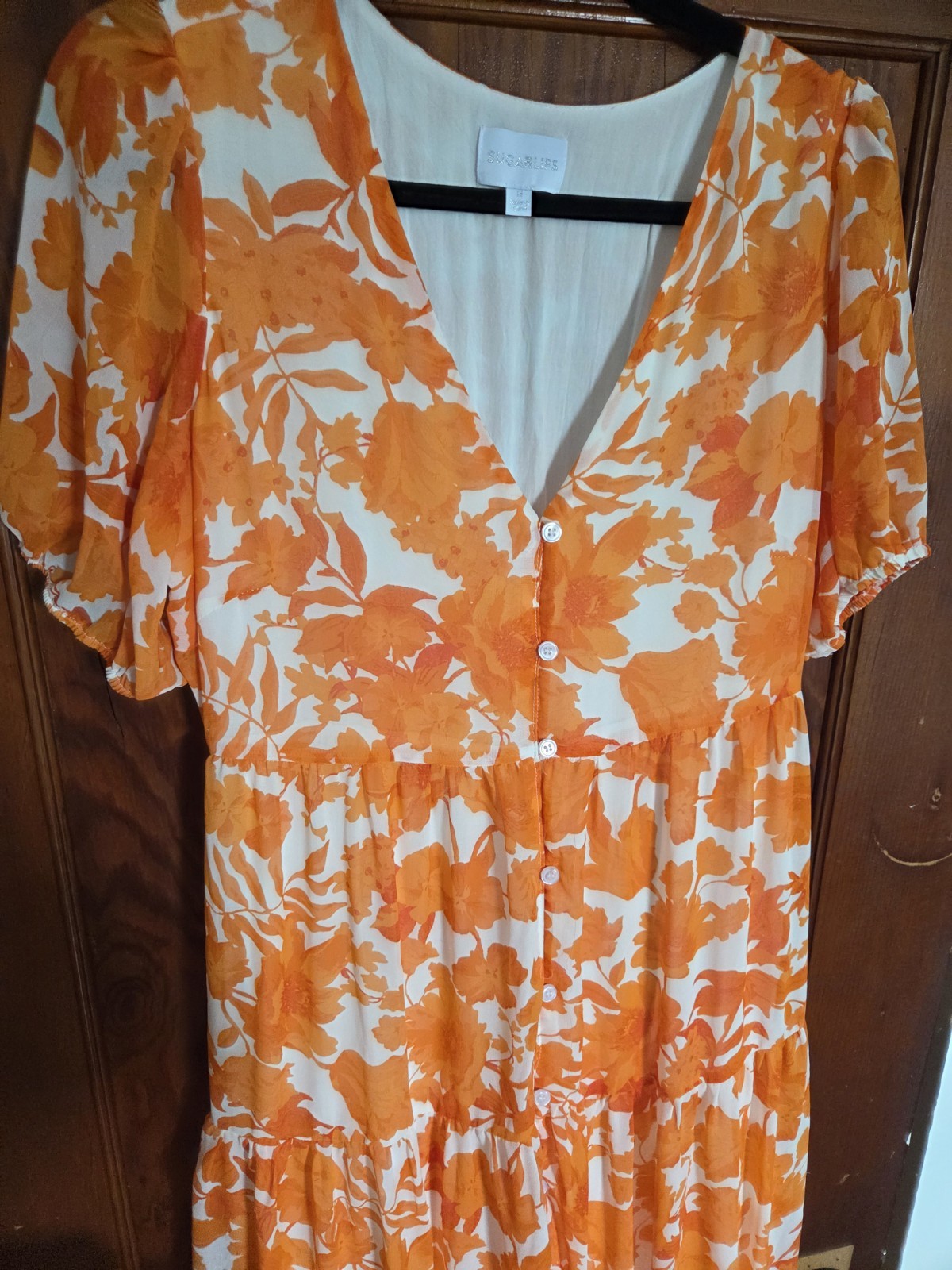 Sugarlips Orange Maxi Dress Size Medium