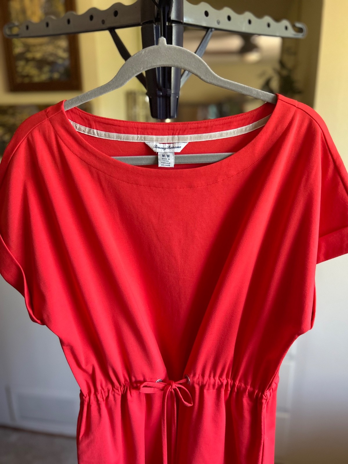 Tommy Bahama T Shirt Dress with drawstring waist size M