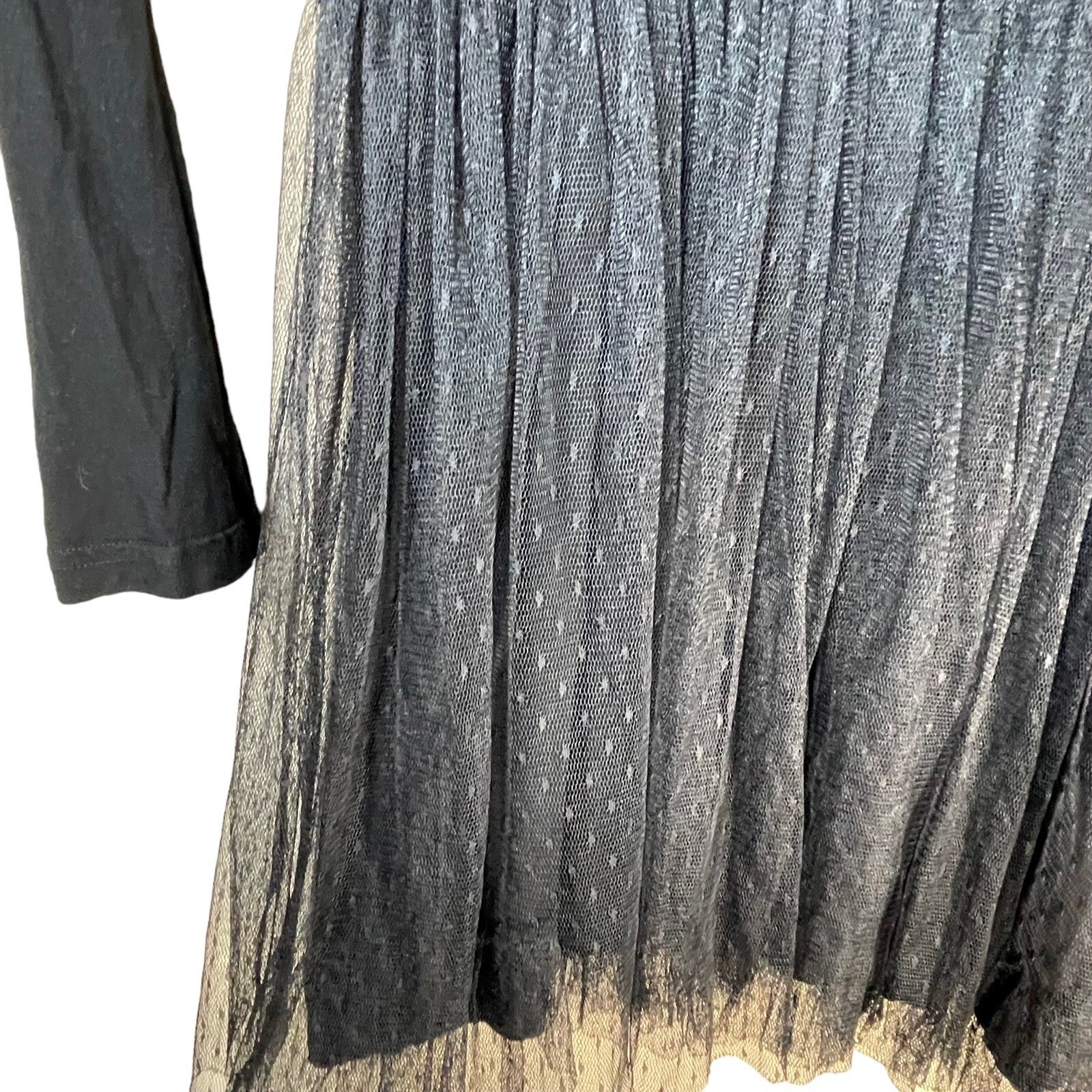 LIZ LISA Jersey Black Dress Collared Lace Layered Skirt Street Wear