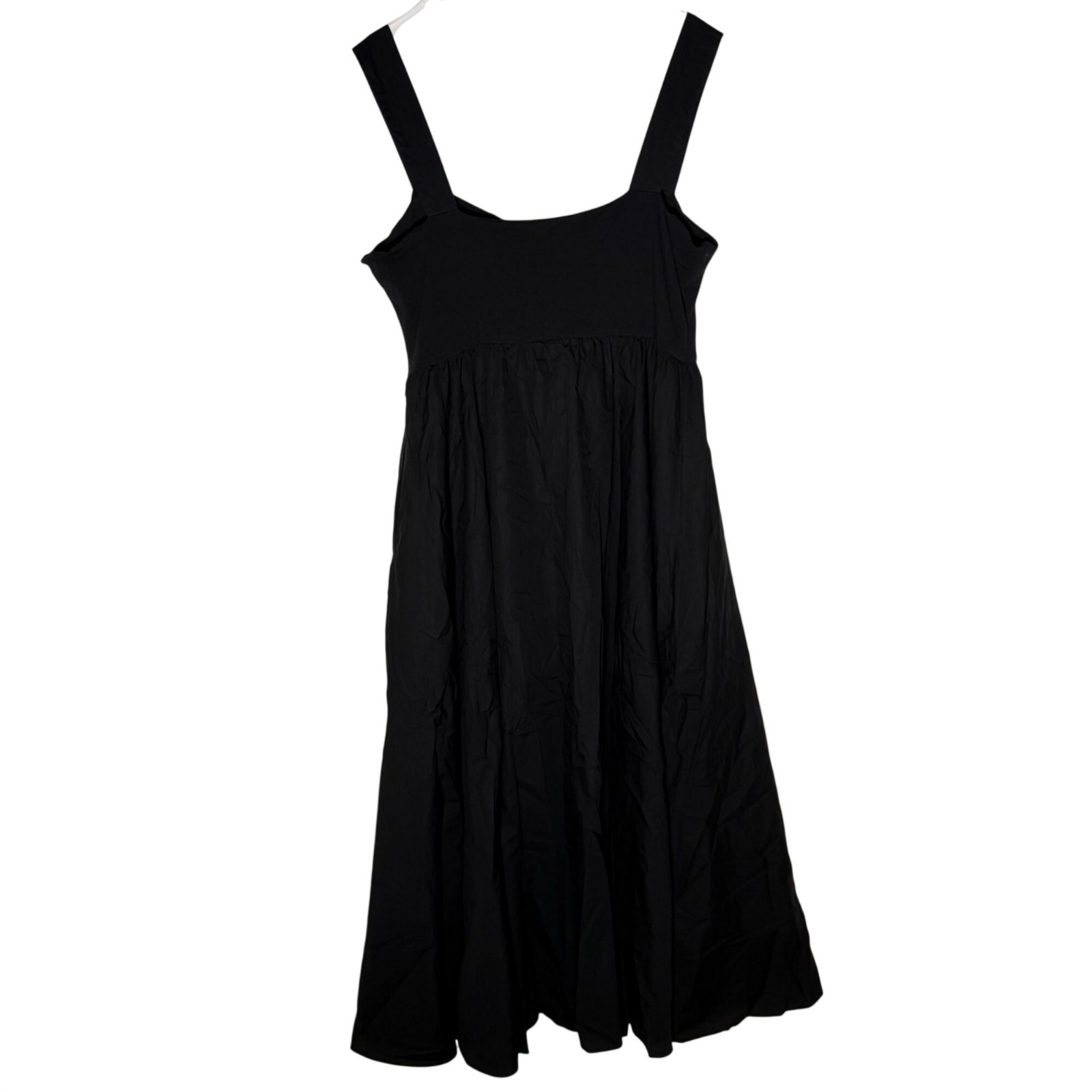 J. Crew CA647 Black Sweetheart Tank Dress with Poplin Skirt Size XXL NWT