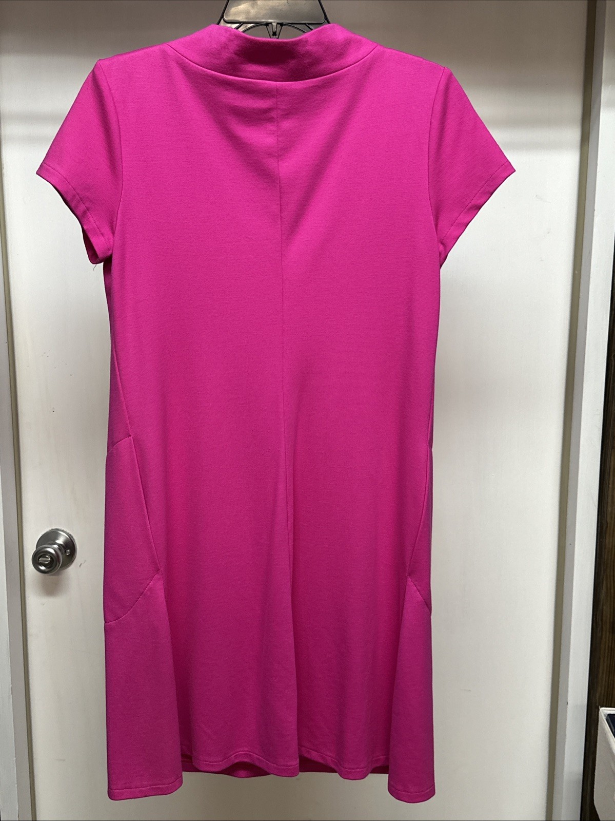 Sara Campbell Stretch Shift Dress Magenta Pink size Small