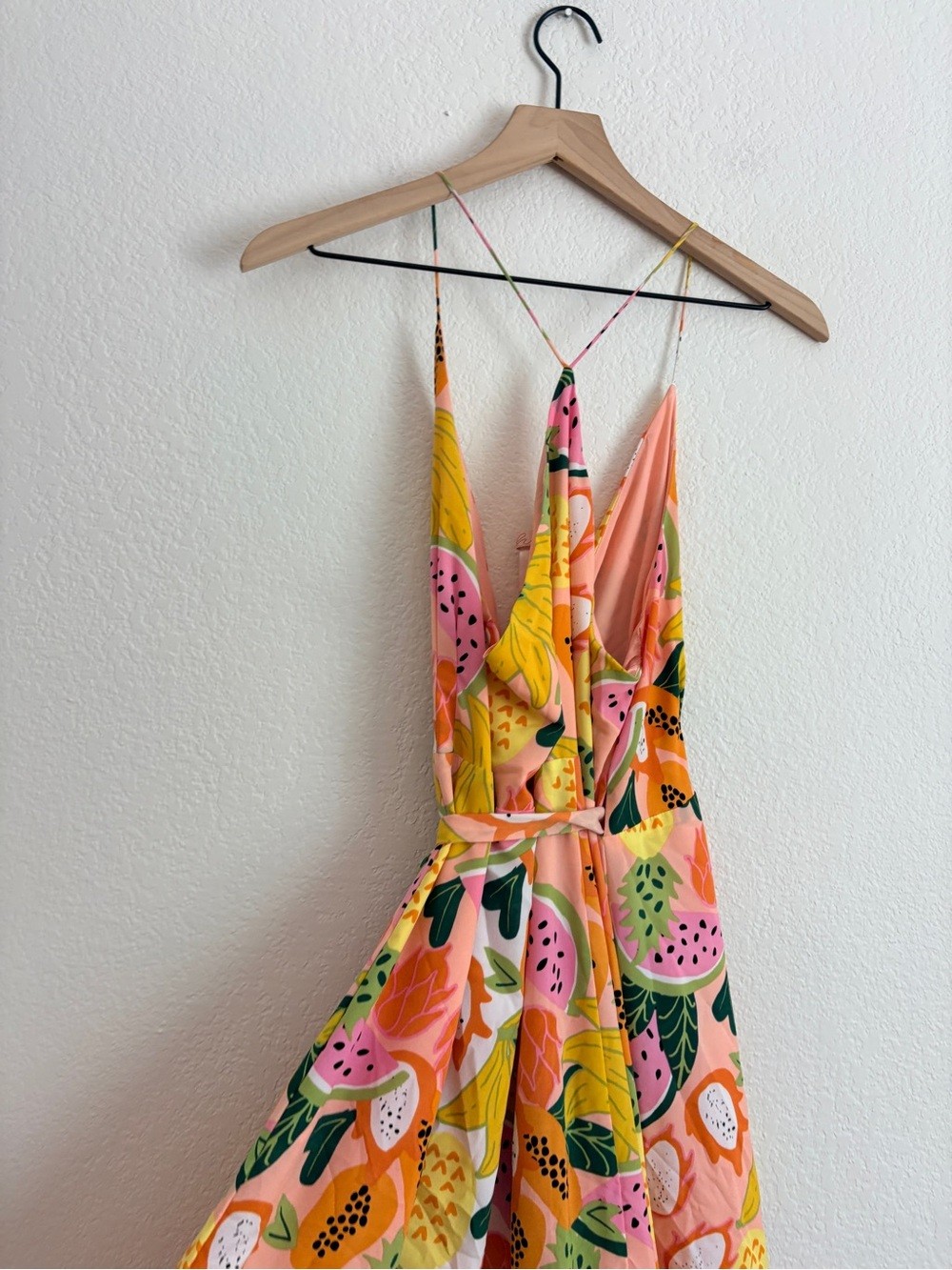 Hutch Fruit Print High Low Wrap Dress