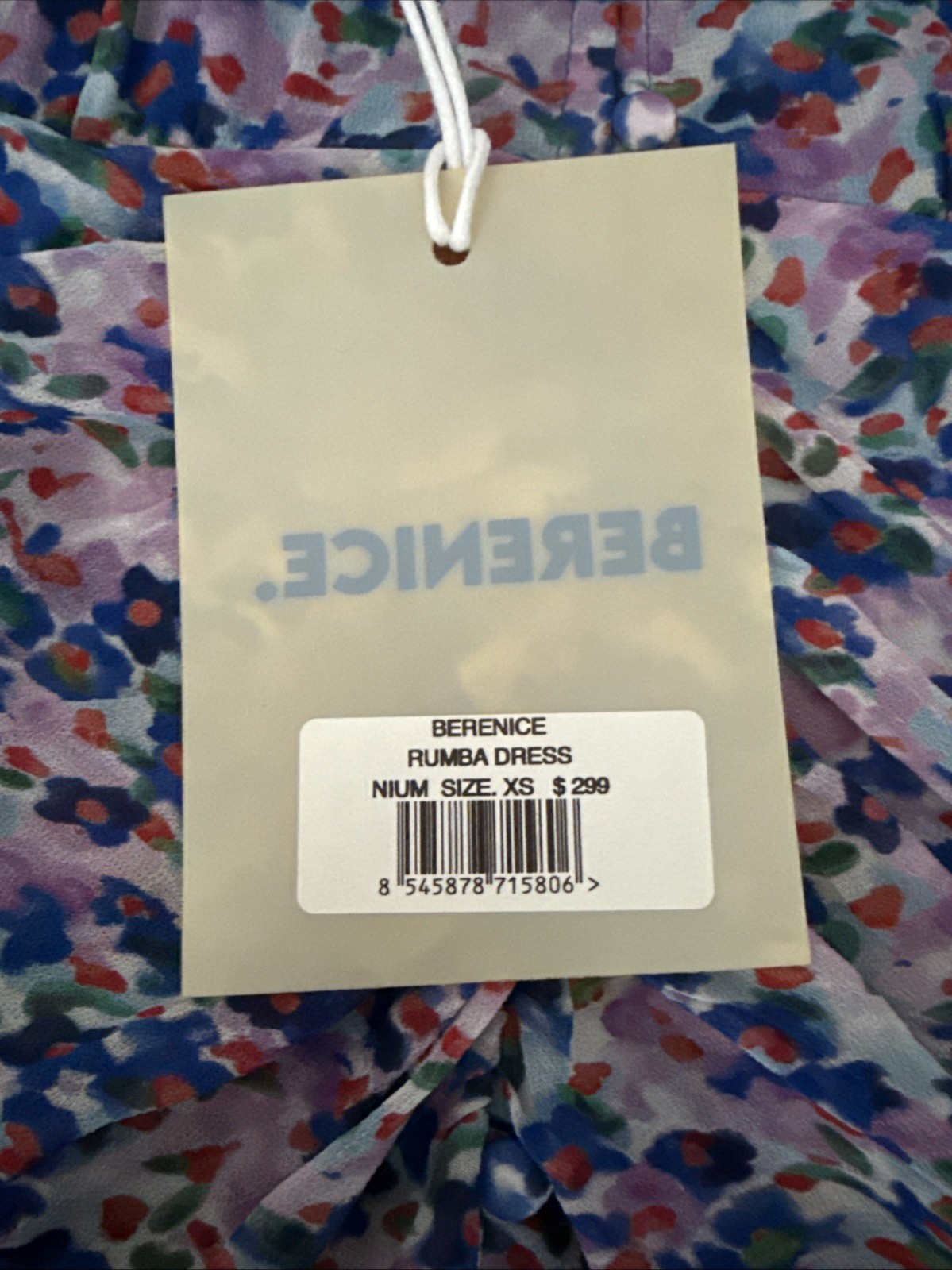 BERENICE Rumba Printed V-neck short dress BNWT 34/ XS $299