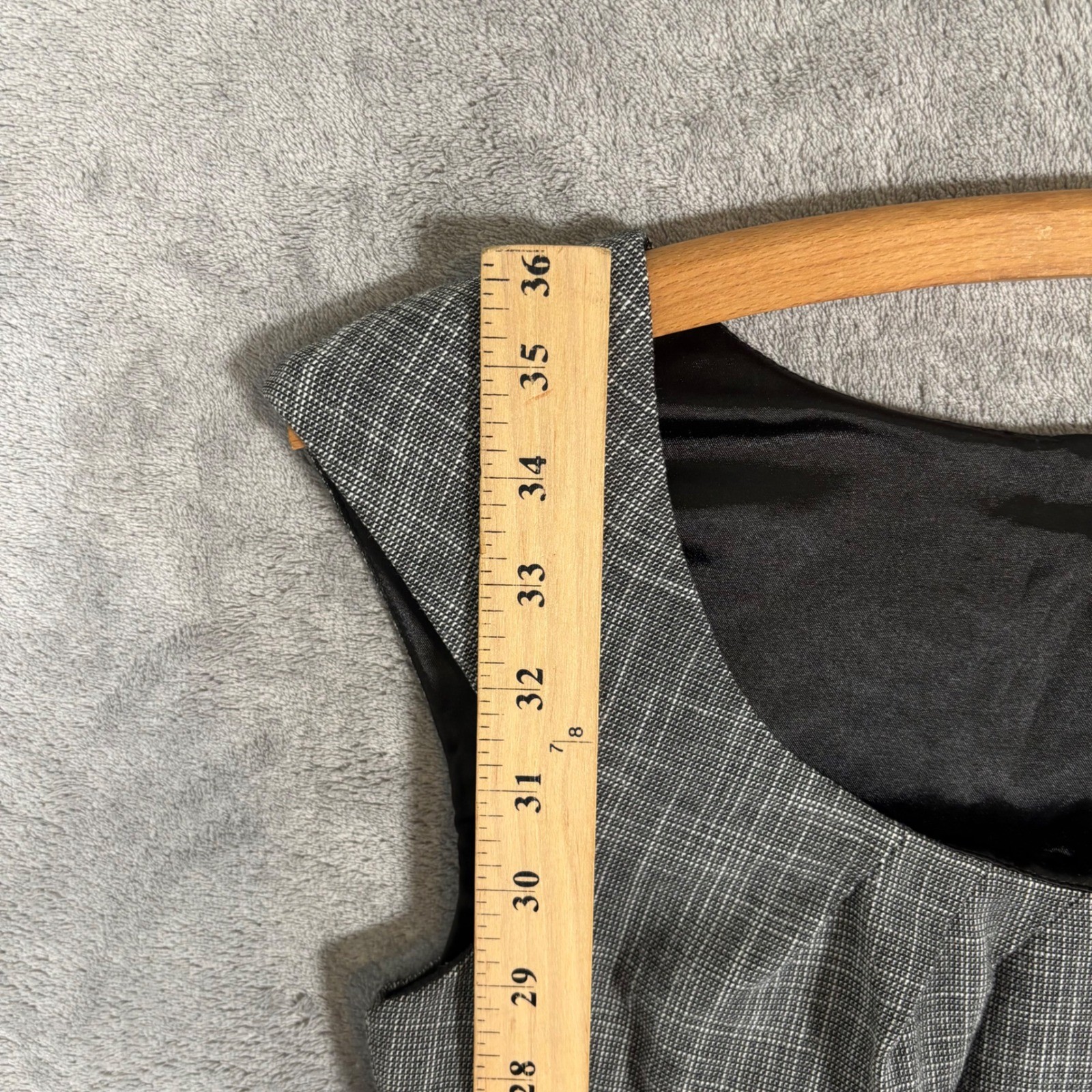 White House Black Market Gray Crosshatch Fit Flare Sheath Dress Size 0 Office