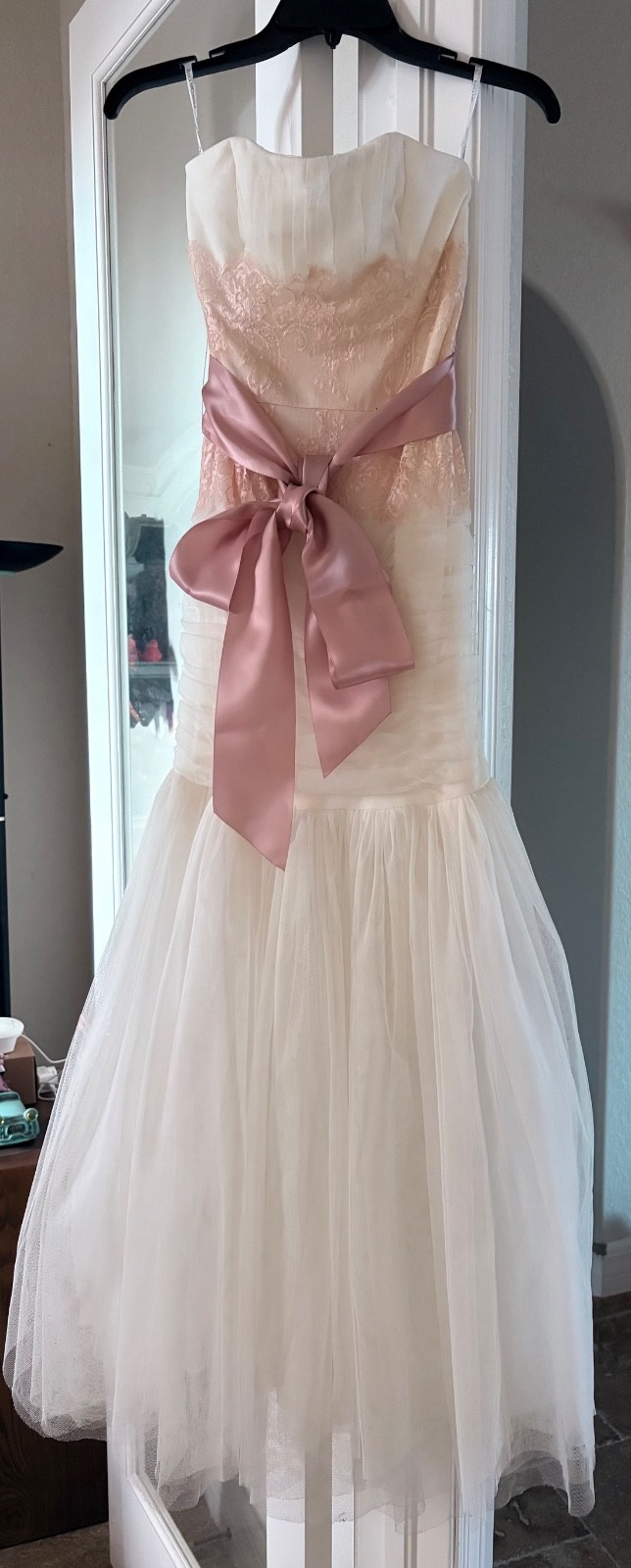 Jessica McClintock Women’s Prom or Elegant Evening Mermaid Dress Ivory Size 4