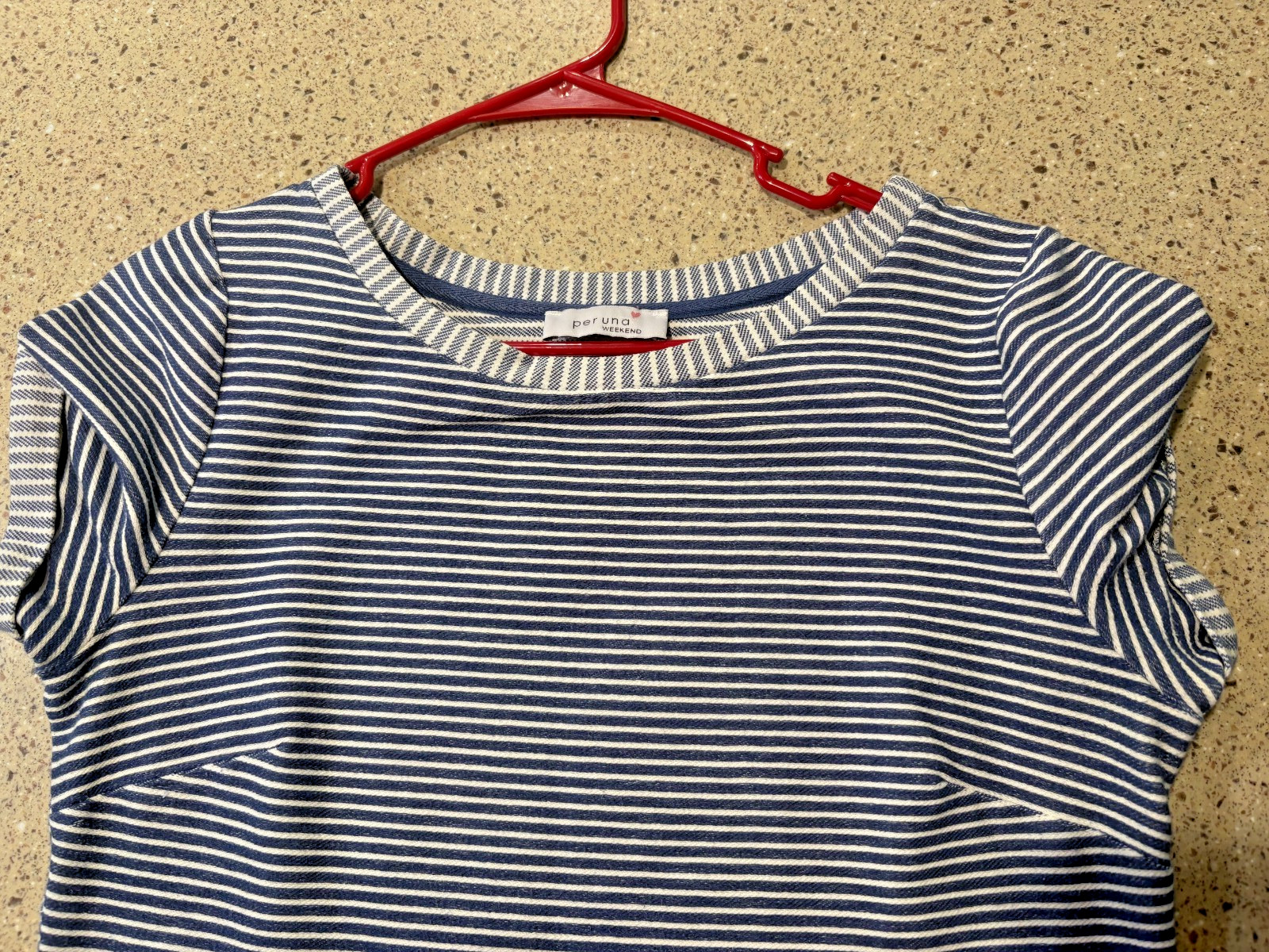 Per Una striped dress, navy and white, sporty, preppy short sleeve, size 8