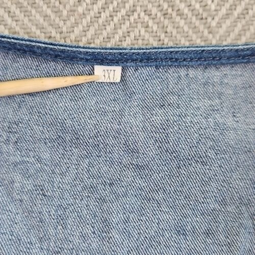 Minibee Ruffle Dress Woman’s 3XL Blue Oversized Casual Midi Pockets Short Sleeve