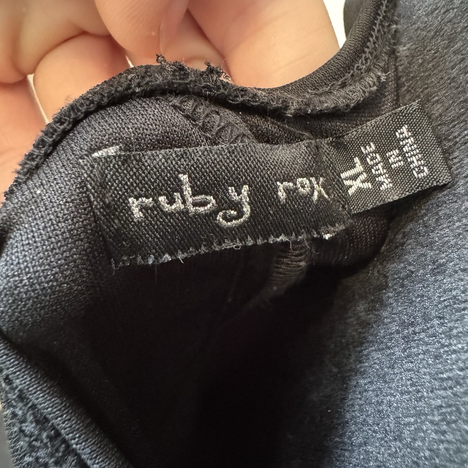Vtg Ruby Rox Black Dress Whimsi Goth Grunge Size XL Juniors Stretchy 90s Y2K