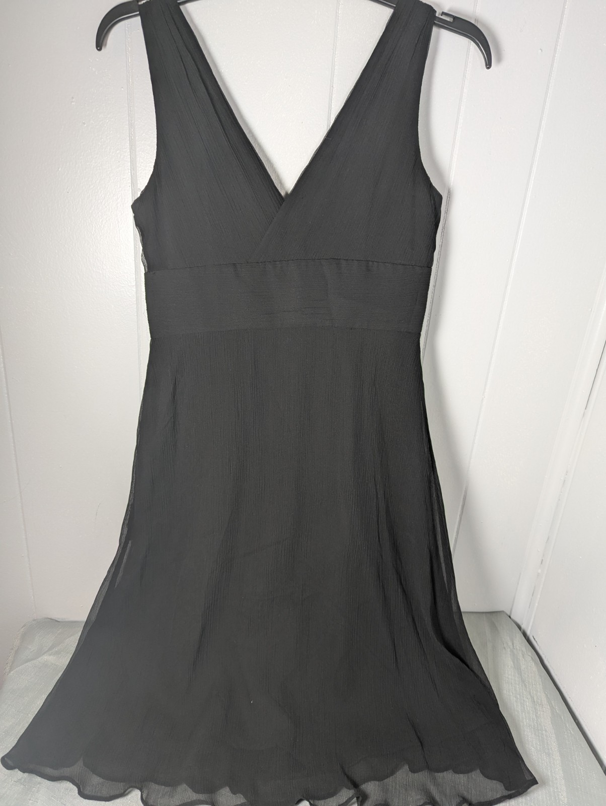 J. Crew Black Dress Lightweight 100% Silk Top 100% Polyester Lining WhimsiGoth