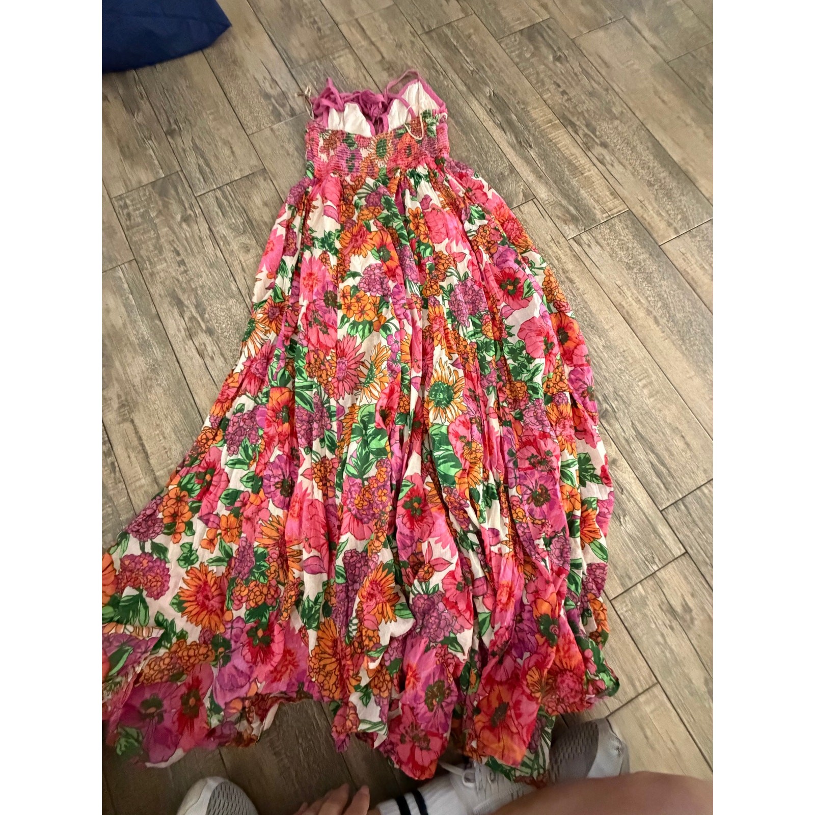 Free People Maxi Dress Size Small Pink Floral Dream Weaver Formal