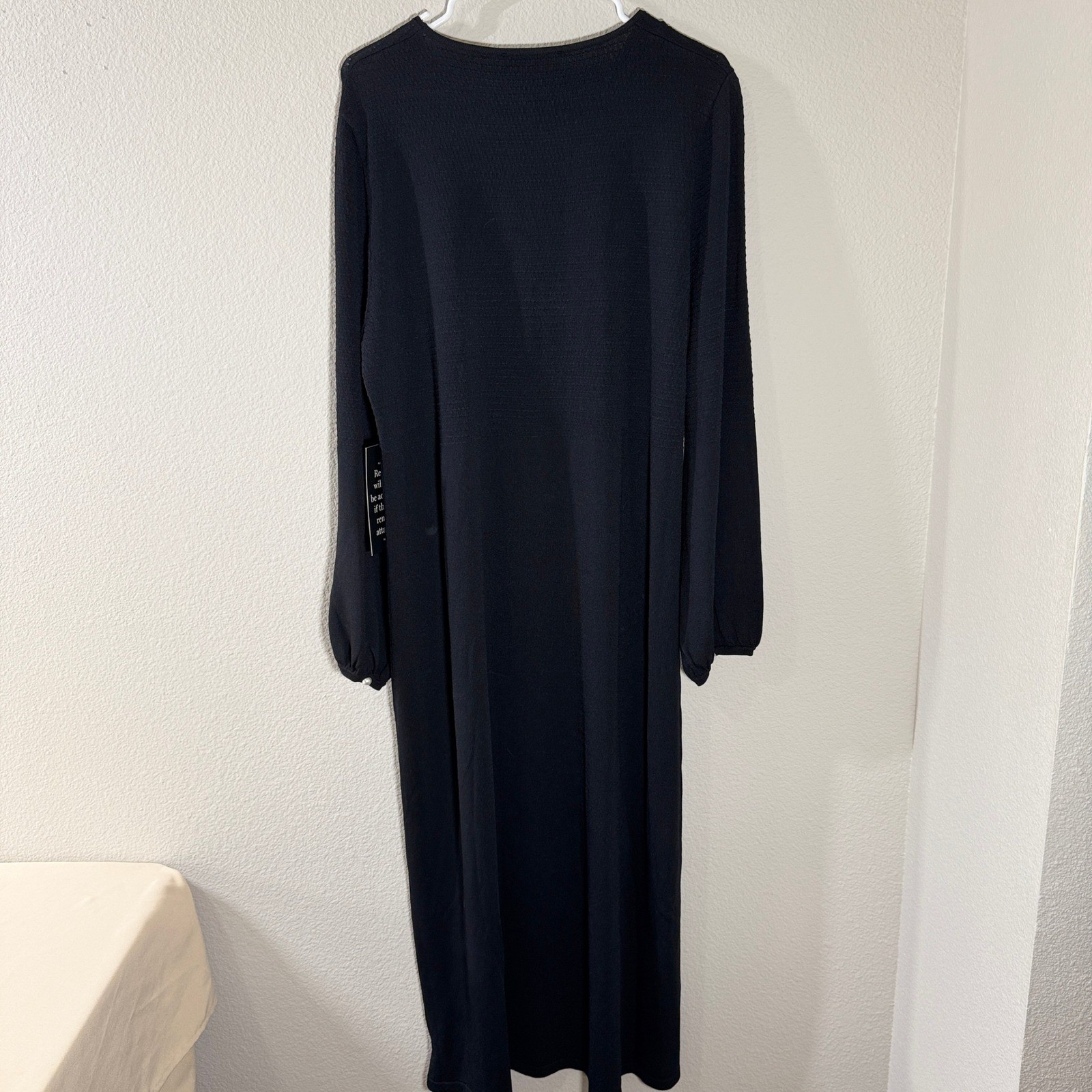 Pomander Place Tuckernuck Black Double Knit Lennox Maxi Sweater Dress XXXL NWT