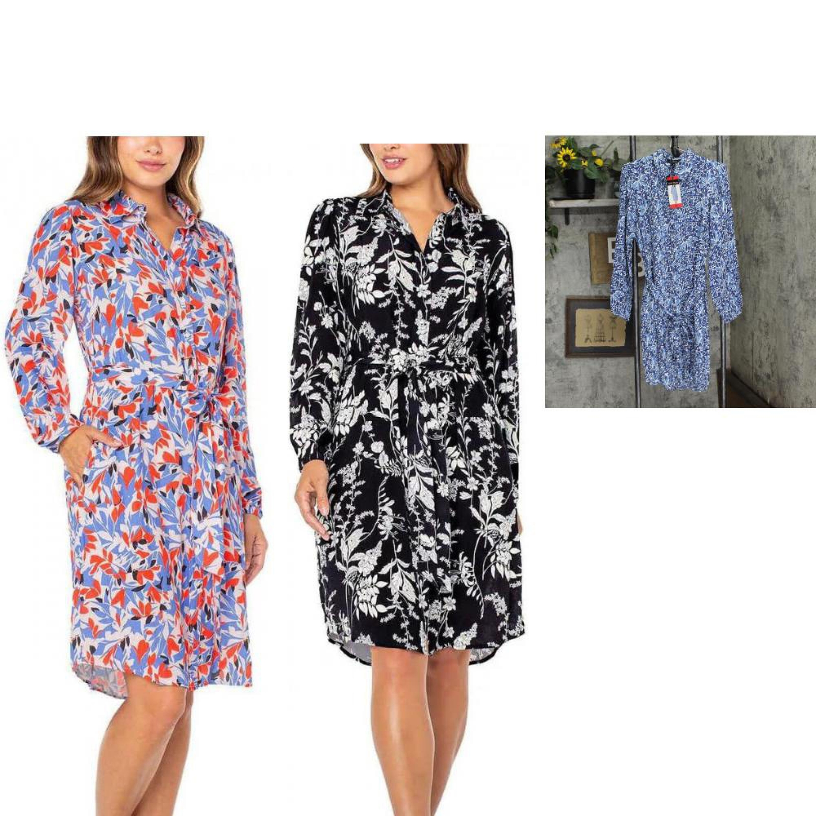 Well Worn Women’s Collared Midi Dress with Pockets 1749069 2XL M S XL