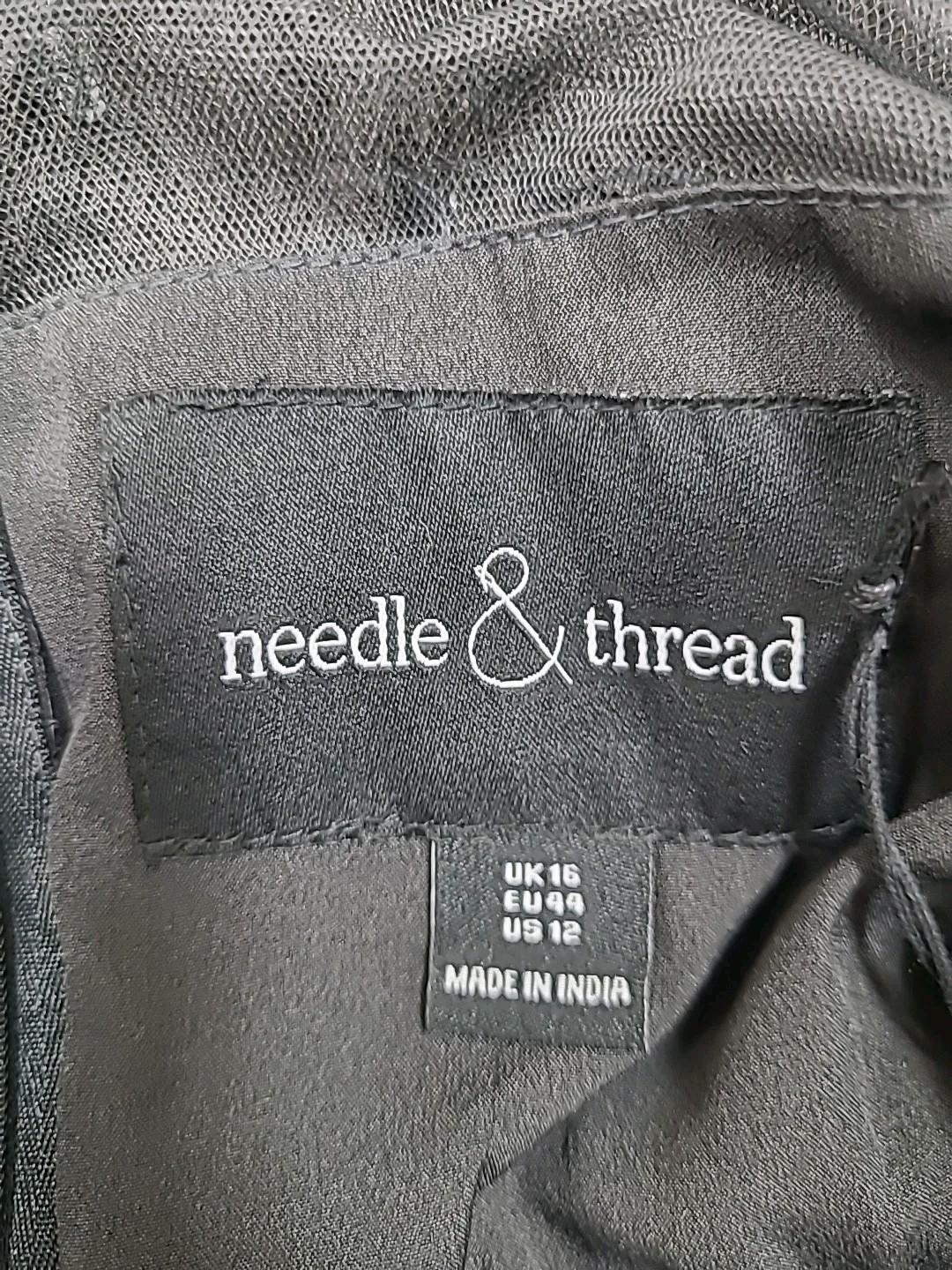 New Needle & Thread Long Sleeve Eve Sequin Graphite Gown Size US 12