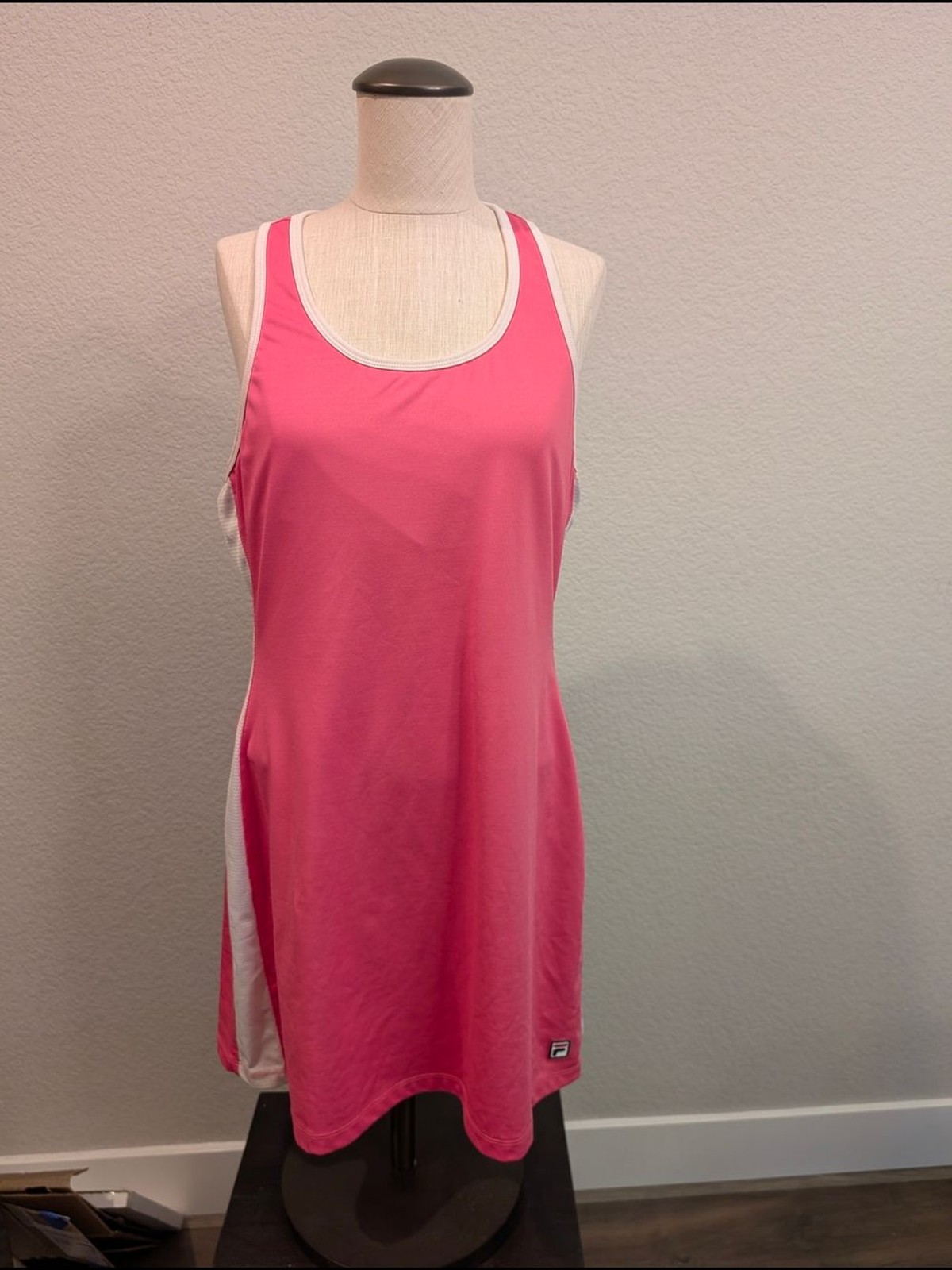 Fila Sz L Pink Athletic Tank Spring Summer Casual Dress
