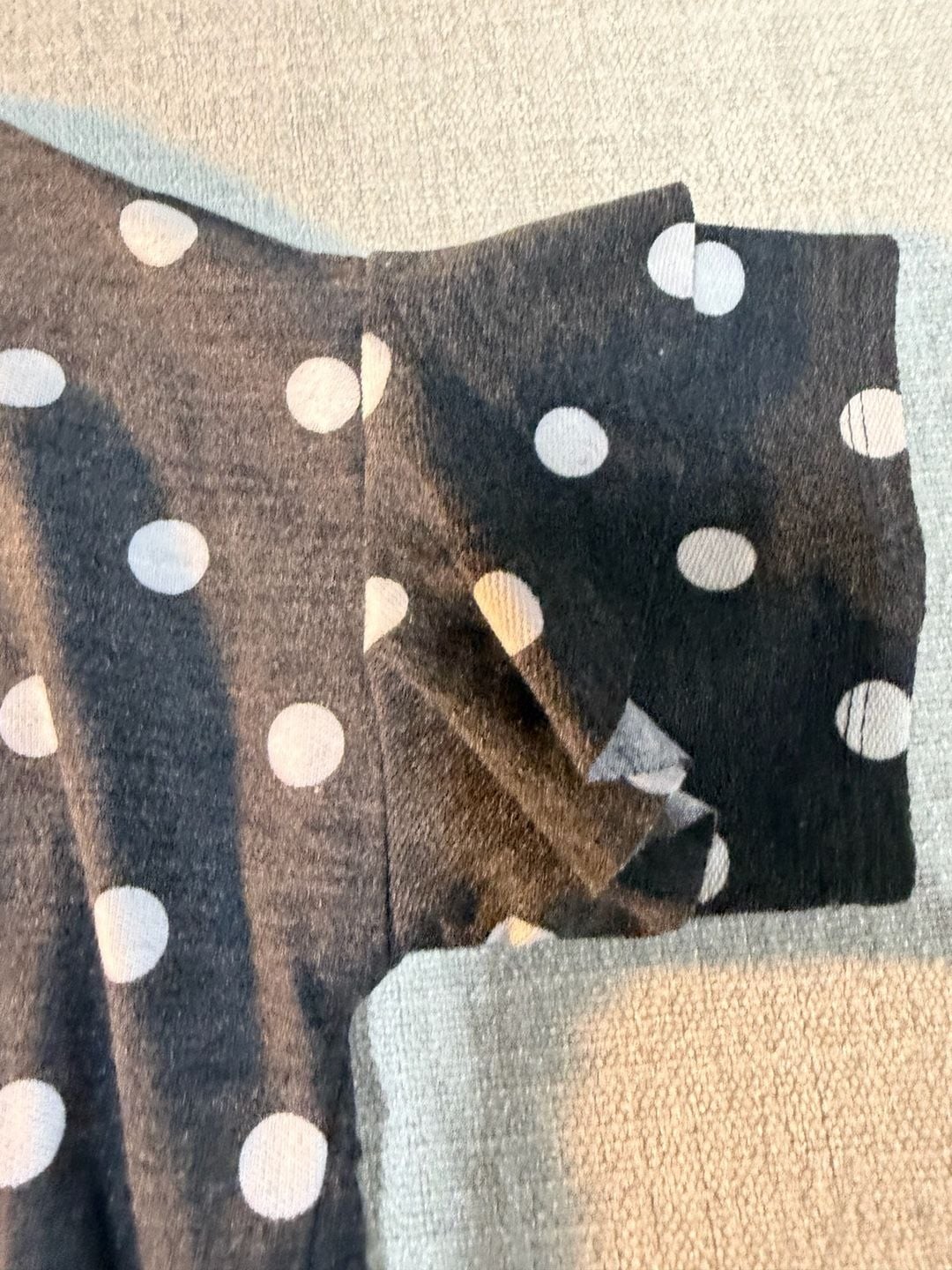 CHERISH Women’s Gray Polka Dot Short Sleeve Mini Tunic Dress