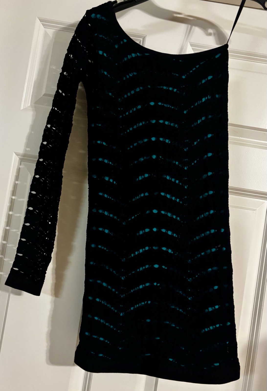 Bebe Vintage Old Money Coquette Quiet Luxury Crochet Black Emerald Size M/L