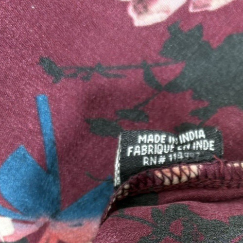 Tolani Burgundy Floral Mandala Silk High Low Tunic Dress Boho 2X Women’s Plus
