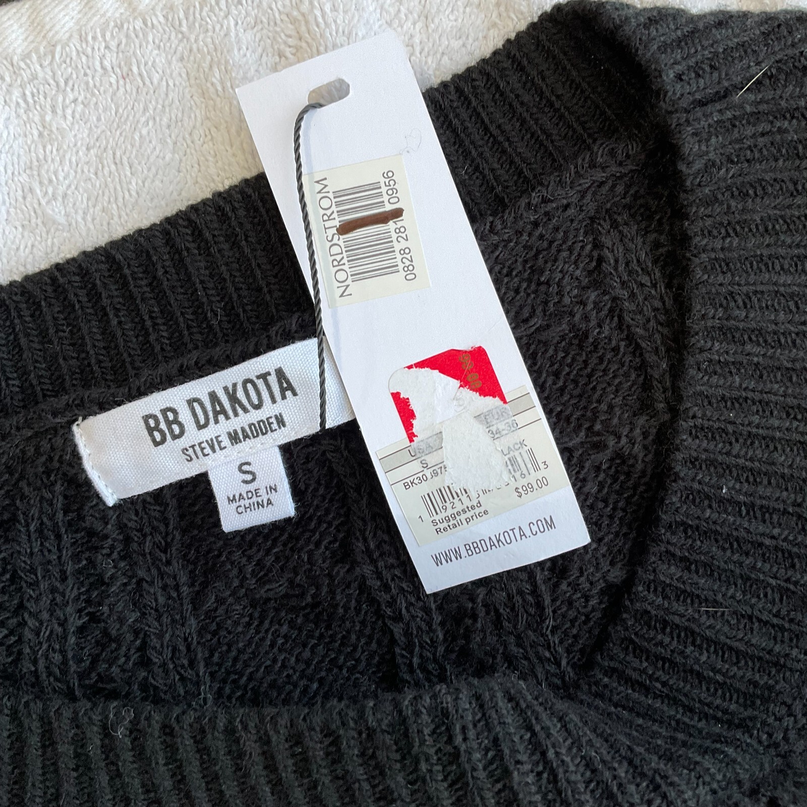 BB DAKOTA Miss Mood Long Sleeve Sweater Dress Womens Small Acrylic Wool Black
