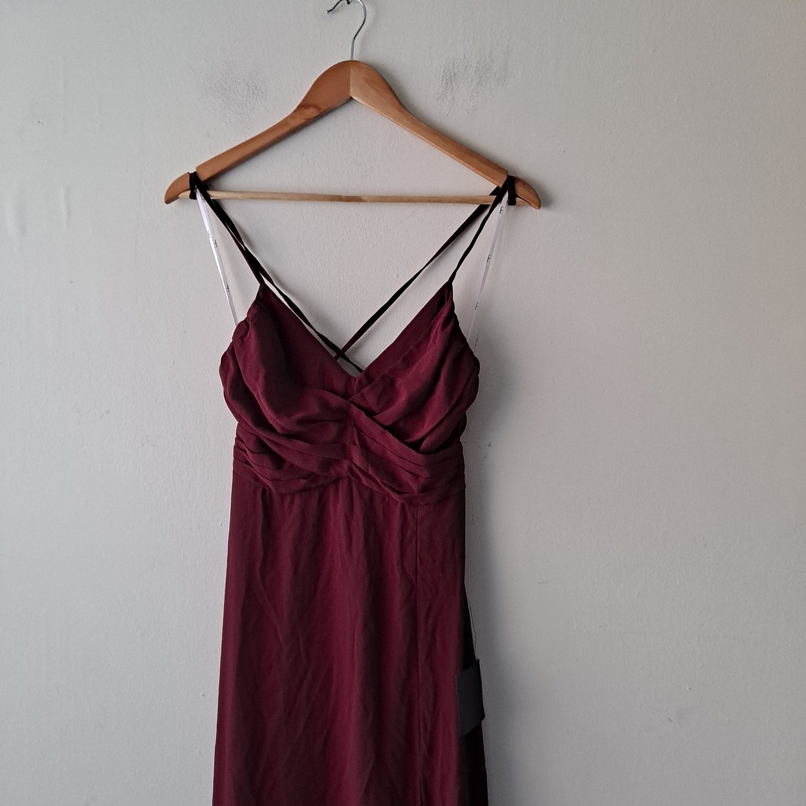 Lulus Event Ready Dress Backless Lace-Up Maxi A-Line Burgundy Women’s Size S