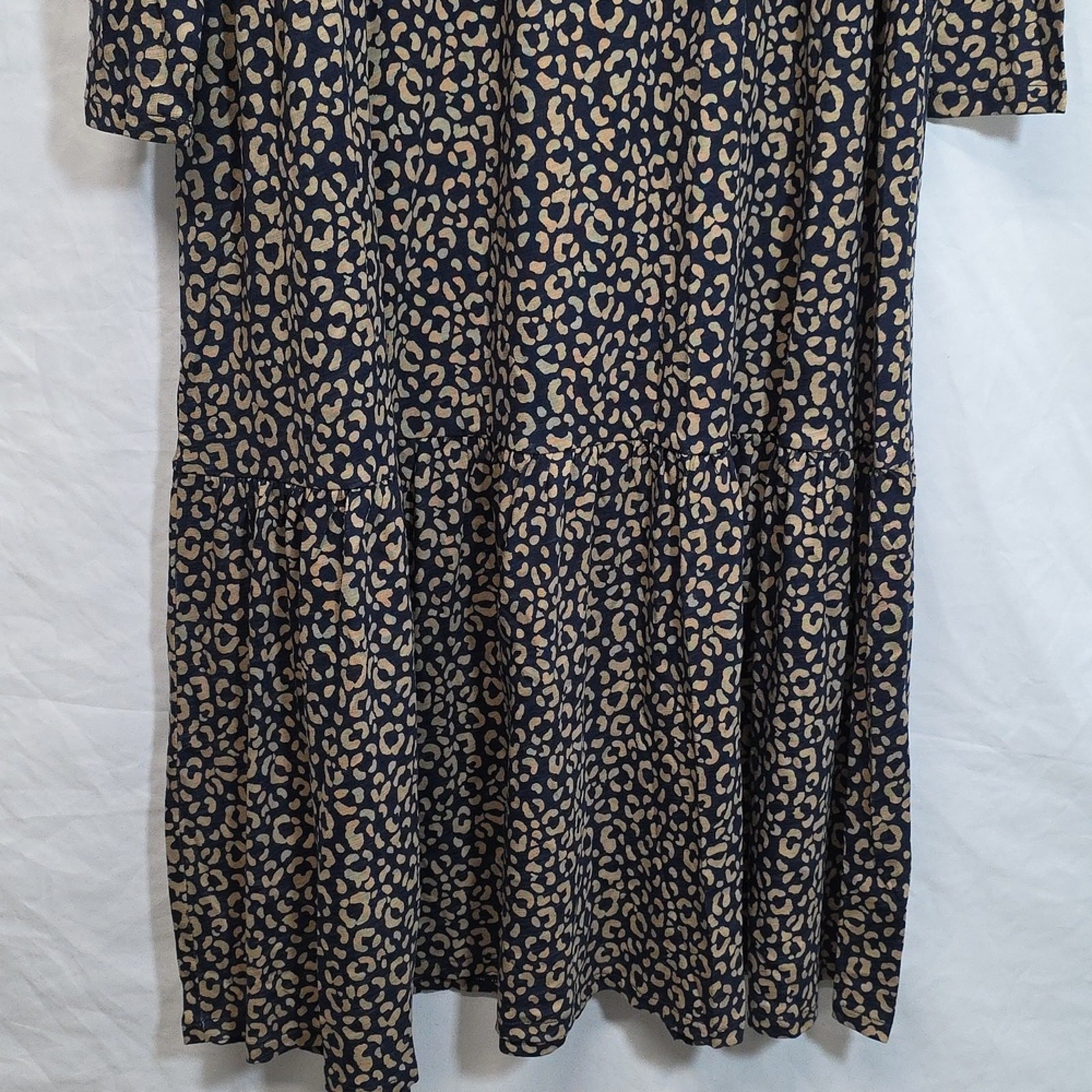 Boden Navy and Beige Patterned Dress Size 16R