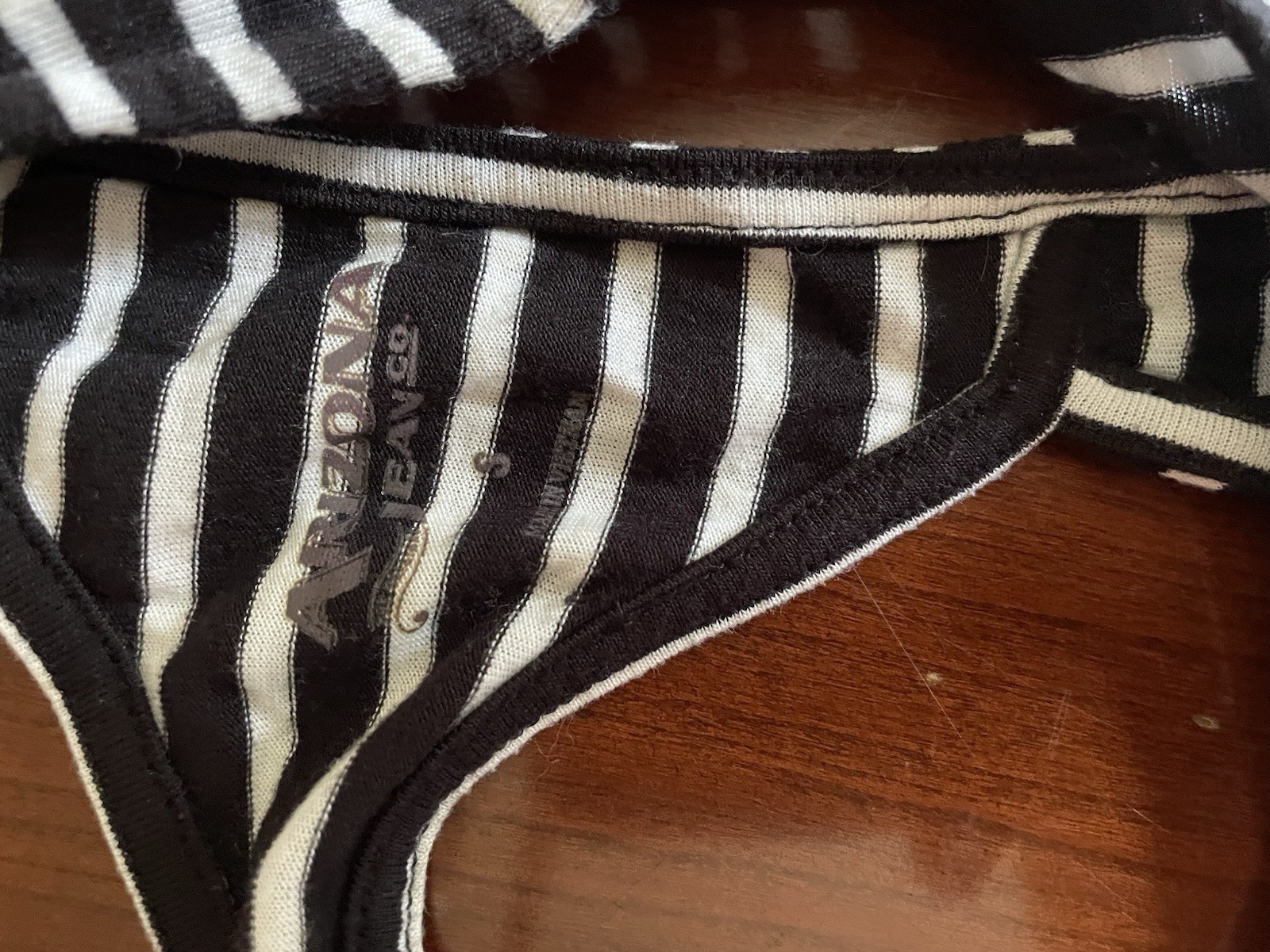 Arizona Jeans Black And White Striped Mini Dress Size Medium