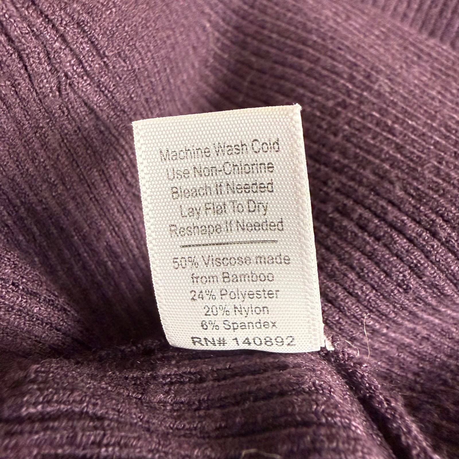 Marine Layer Ribbed Knit Polo Midi Dress Women’s Small Purple Bamboo Trim Slit