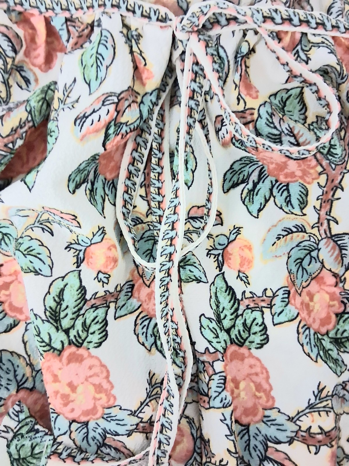 Max Studio Maxi Dress Large Textured Floral Puff Sleeves Keyhole Neck Tiered
