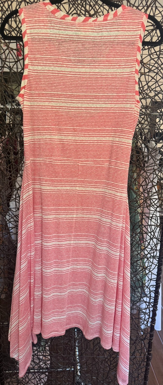 LARGE Sundance Linen Knitted Stripped Dress with Jersey Camisole NWOT