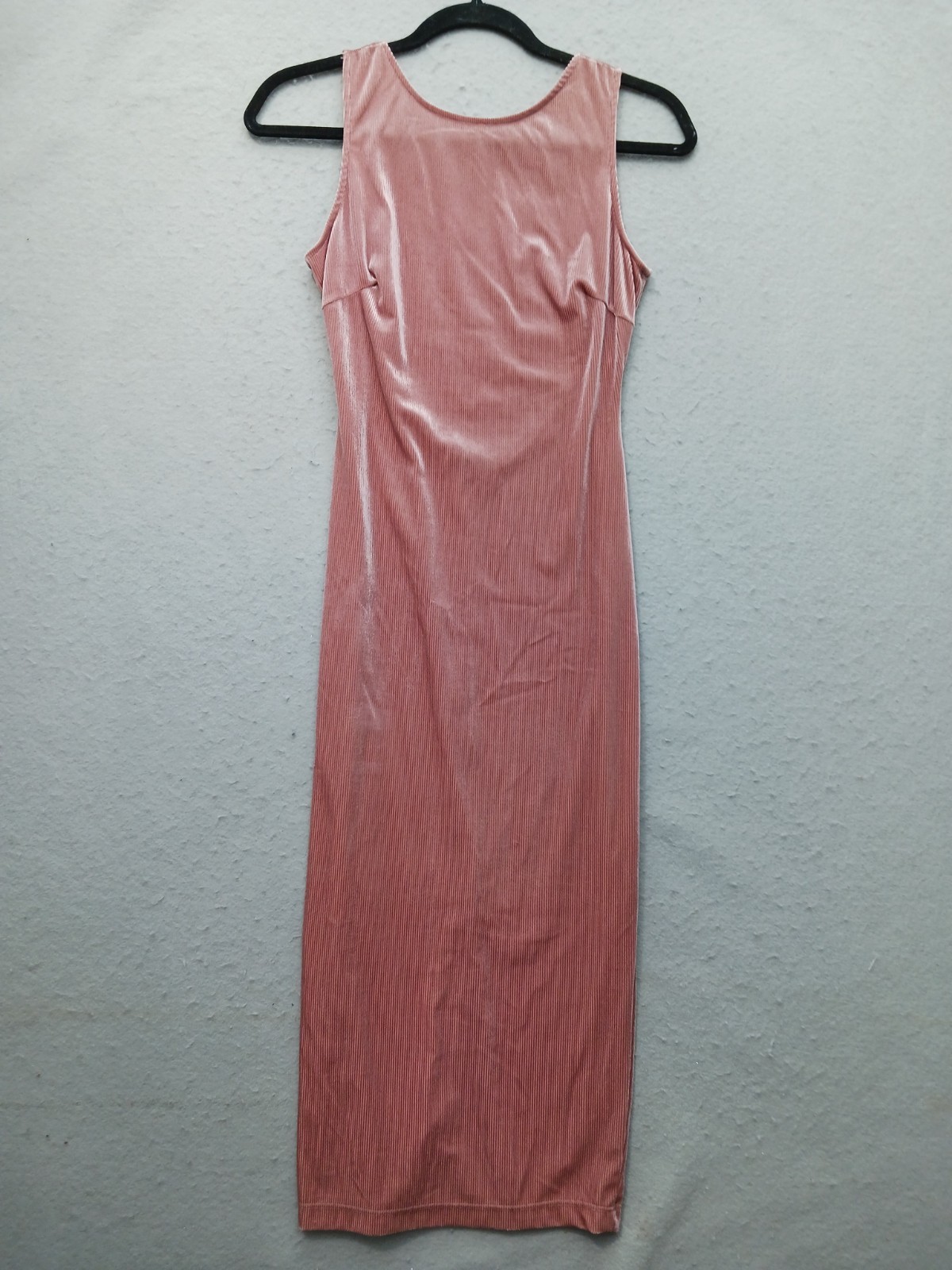 Lovely Day Women’s Bodycon Midi Dress Unknown Dusty Rose Ribbed Sleeveless