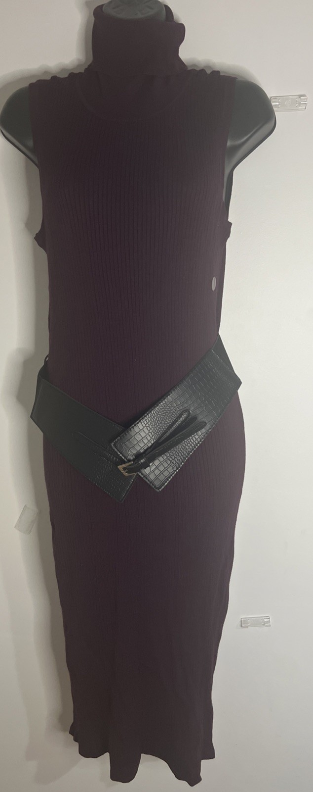 Eva Mendes NY&Co Dress Maxi Purple Sz Large Sleeveless NWT