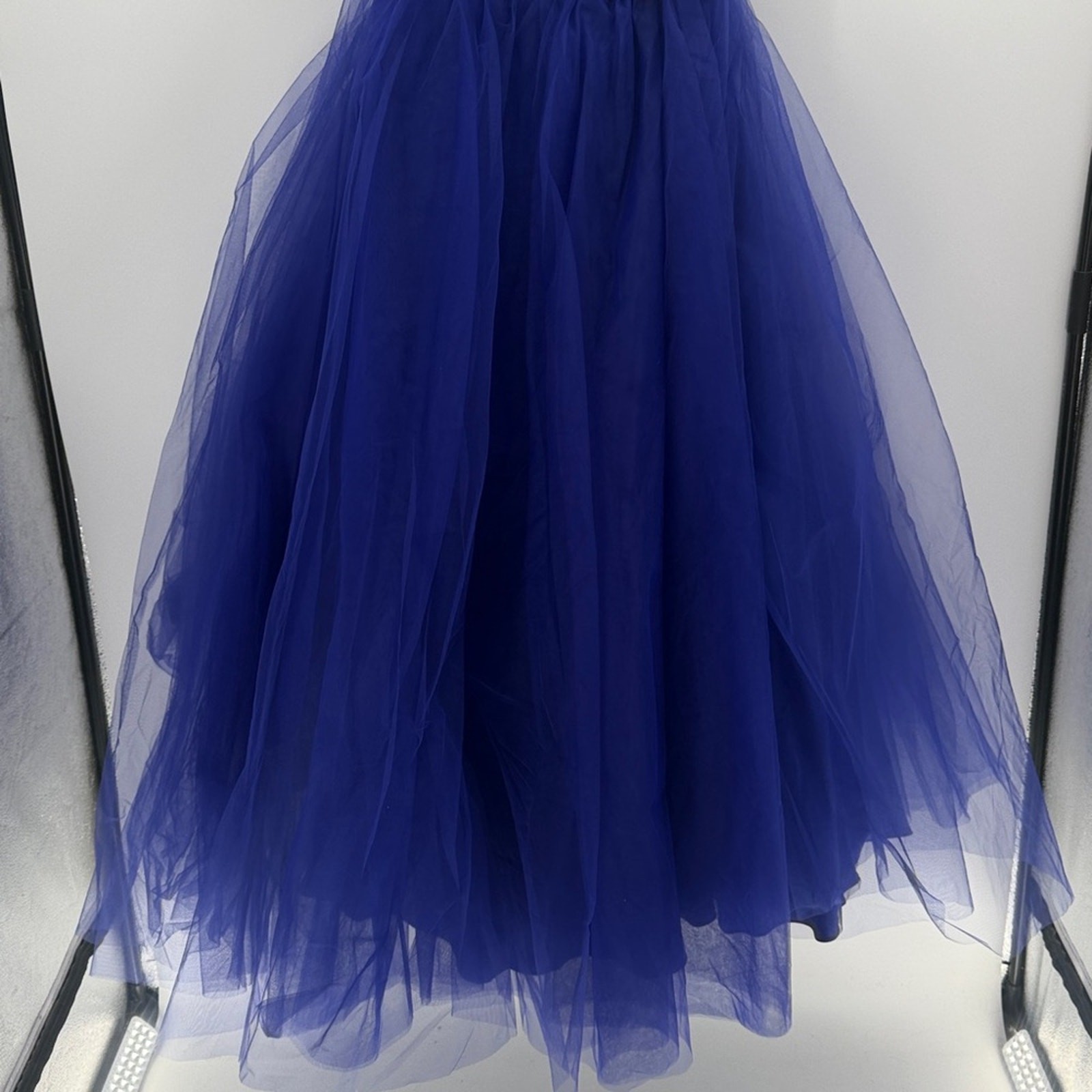 Mac Duggal 68713 One Side Off the Shoulder Bustier Ball Gown – Cobalt – 8 – NWT