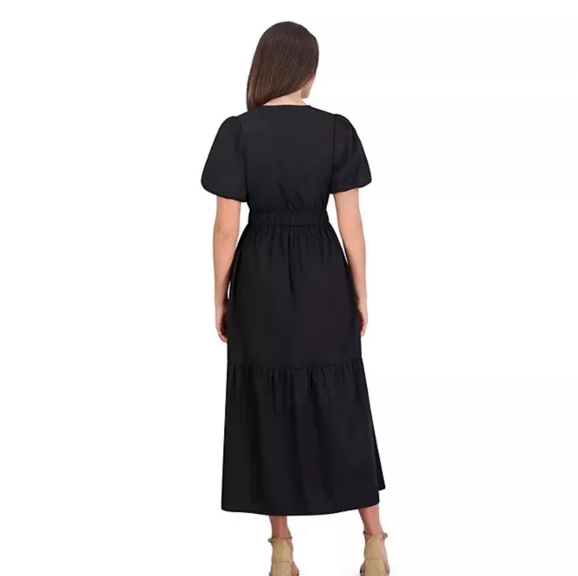 French Connection Ladies Puff Sleeve Maxi Dress Size XS Black NWT