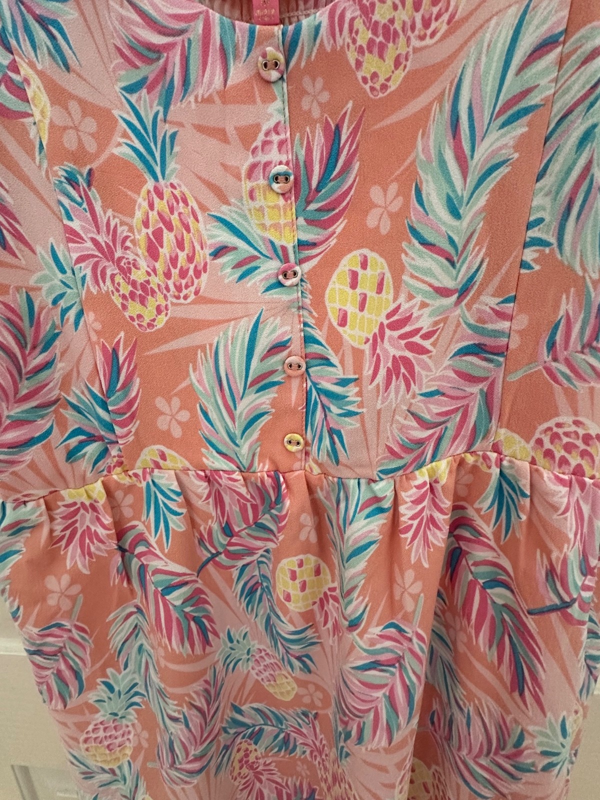 Women’s Simply Southern Pineapple Midi Dress, Size Medium NEW WITH TAGS