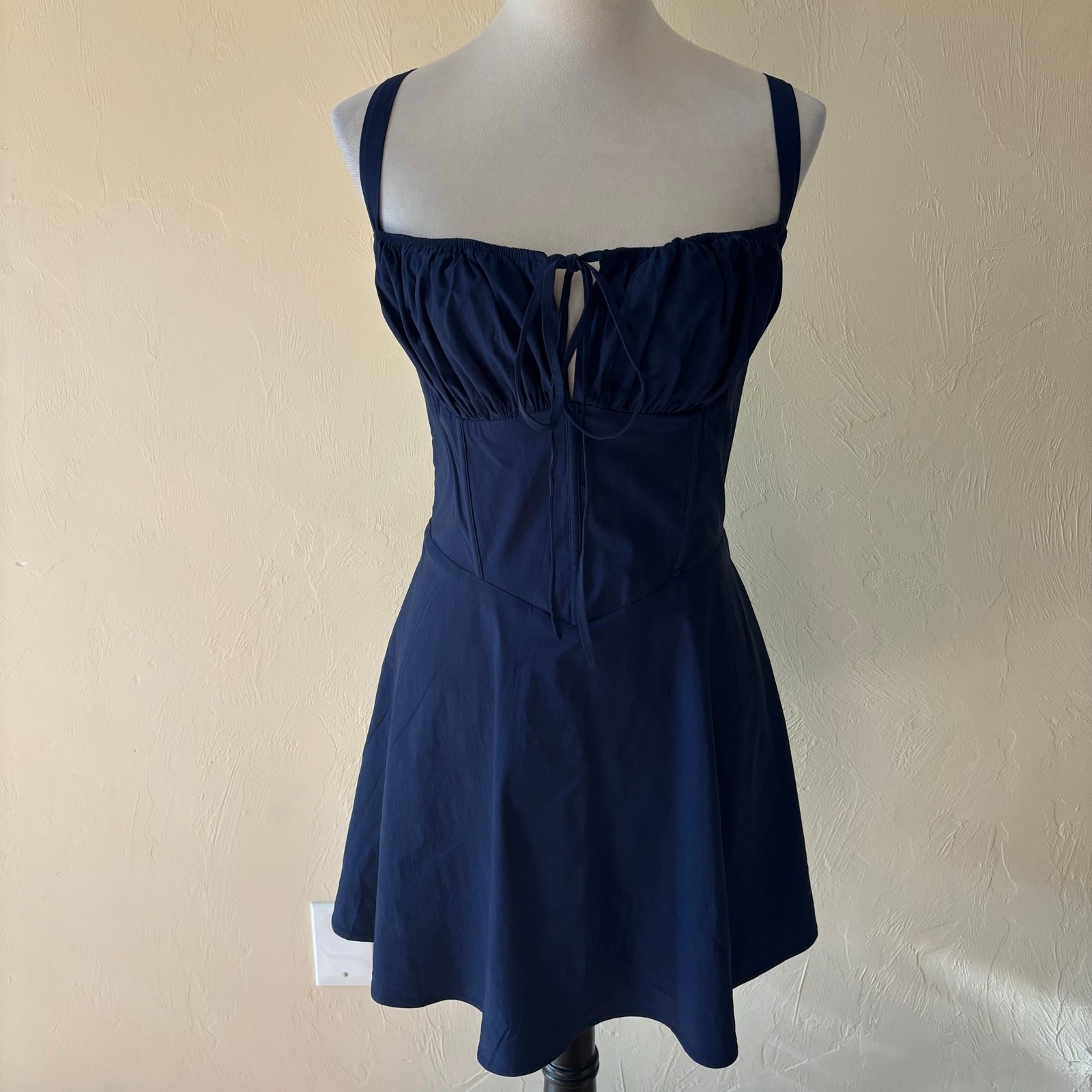 NWT GLNEGE Women’s Summer Corset Mini Dress Milkmaid Size XL Cottagecore