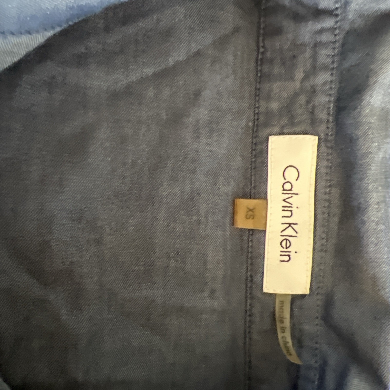 Calvin Klein Lightweight Denim Shift Dress Extra Small