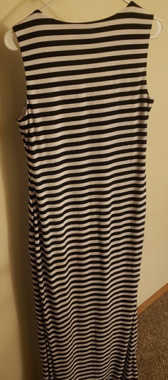 Coldwater Creek Black & White, Soft Layered Maxi Dress, Size Small, Cute!NWOT!