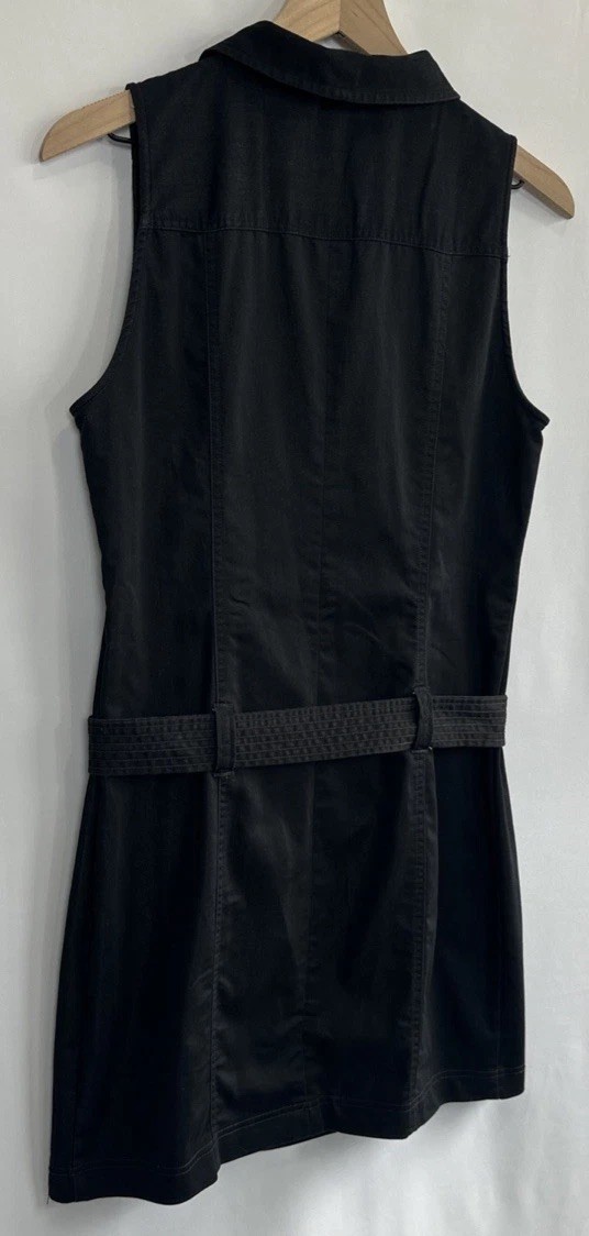 Meesh & Mia Texas A&M Mini Belted Sleeveless Black Zip Up Dress Size L Gameday
