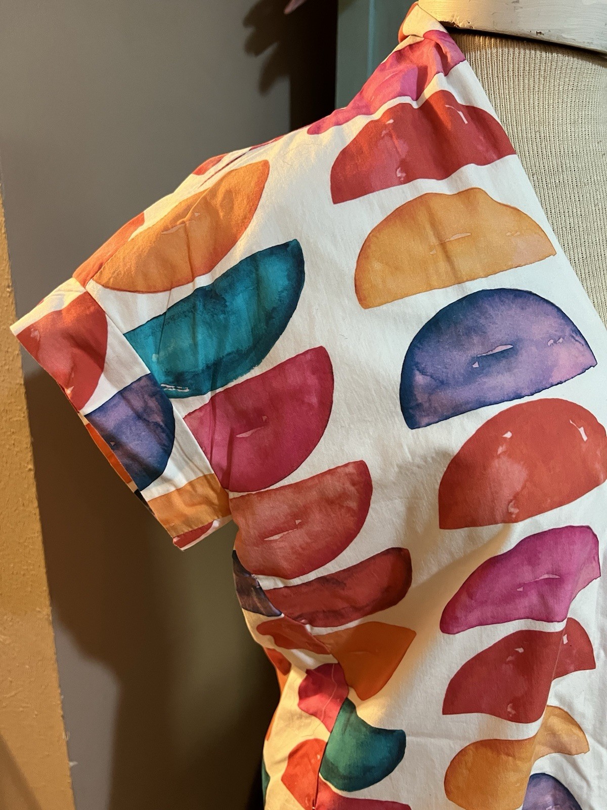 Brooke Wright shift Dress Adorable Bold Eye Catching Print Size XS Cruise Party
