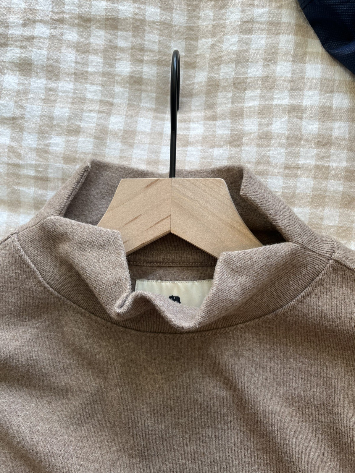 The Normal Brand Puremeso Mock Neck Dress Taupe Sz M