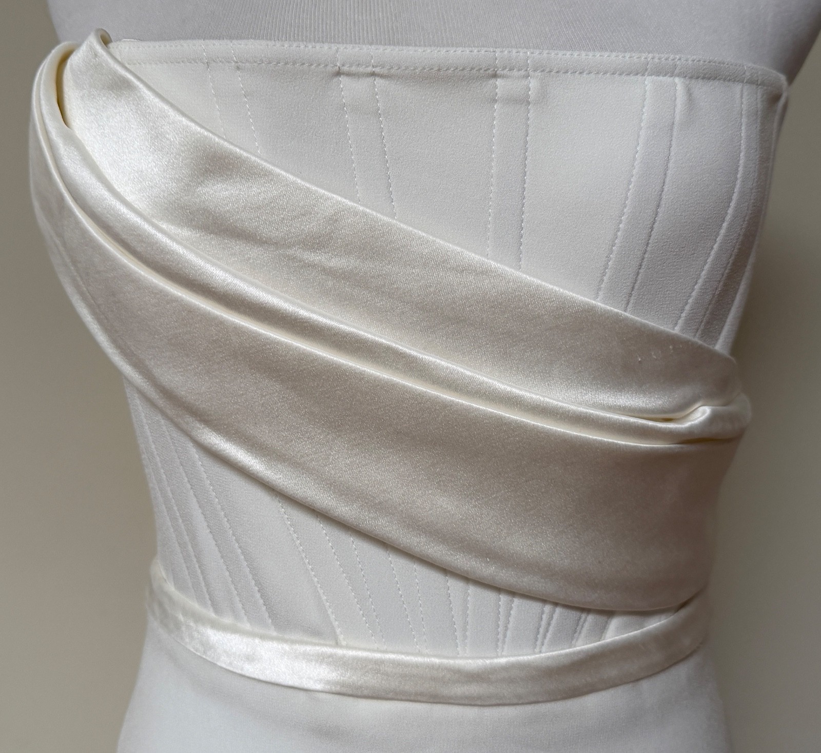 Alex Perry Elyse White Strapless Corset Draped Wedding Gown Dress 8 US 4 $6500