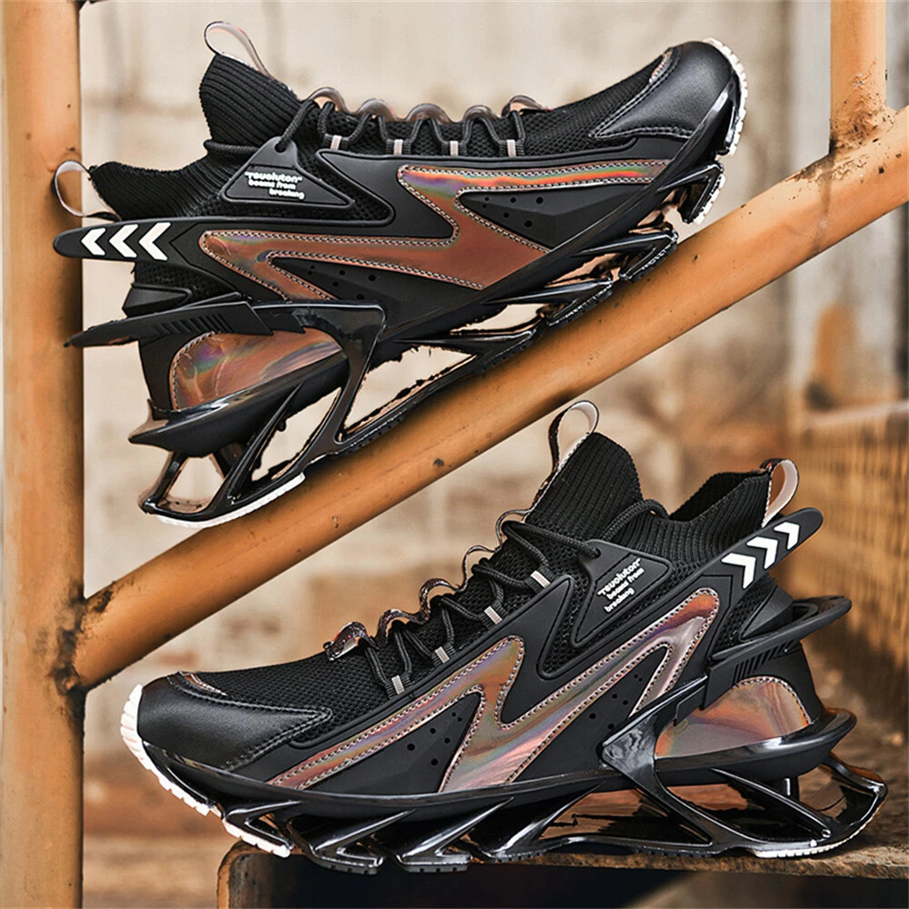 Men’s Fashion High top Sneakers Non-Slip Breathable Damping Running Shoes