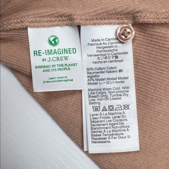 NWT J. Crew Ribbed Stretchy Knit Button-Up A-Line Midi Dress Camel Small