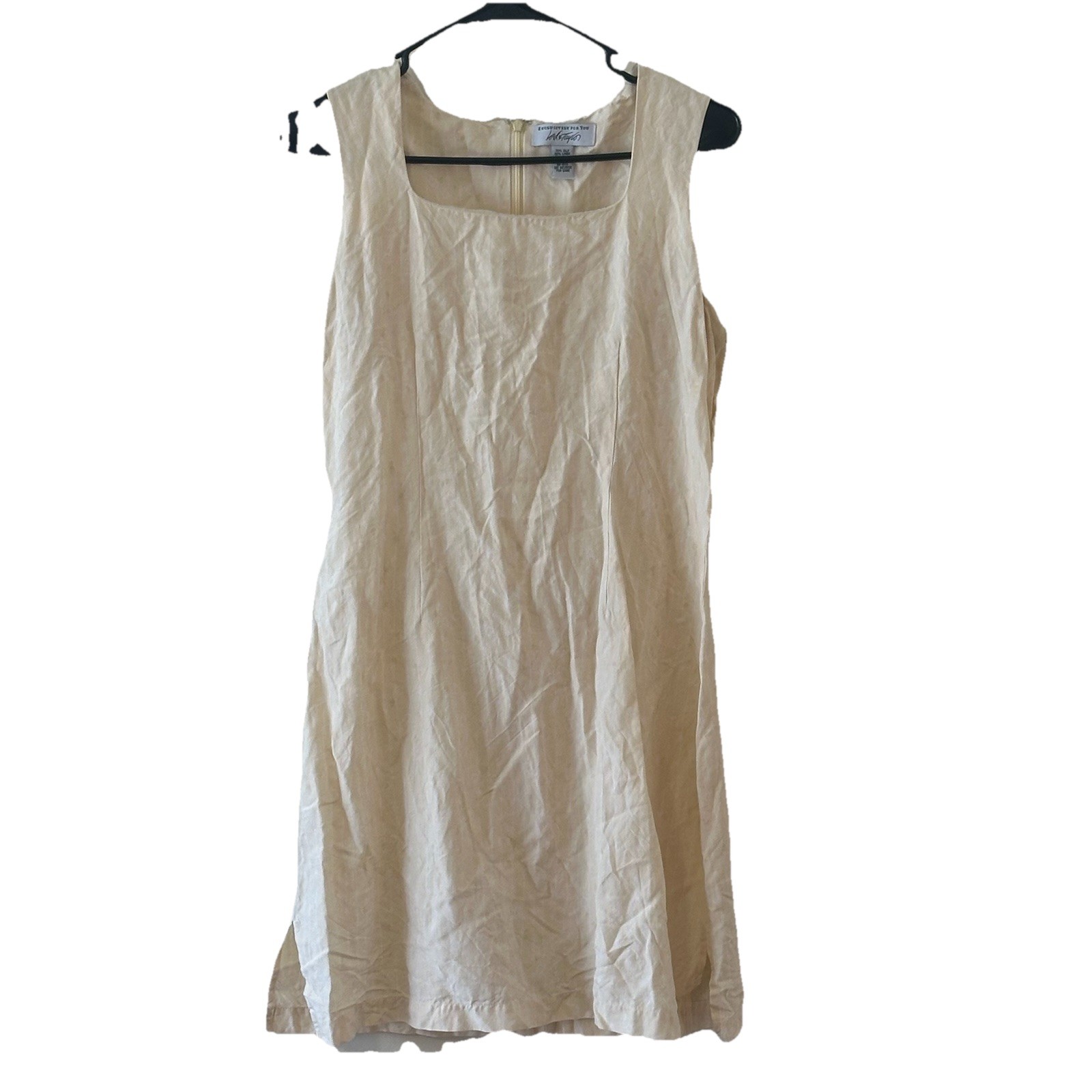 Lord & Taylor Yellow Womens Leaf Print Sleeveless Fit Flare Sheath Dress Size 6