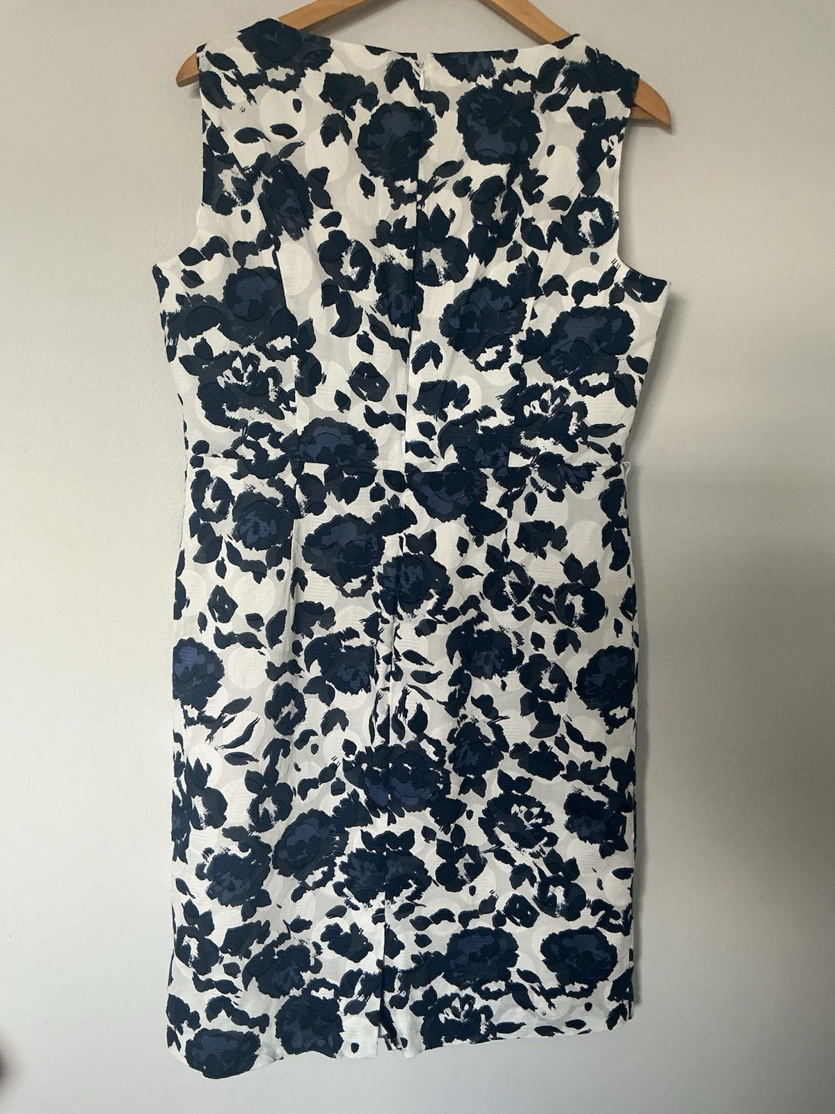 Precis Size 14 Special Occasion Shift Dress Blue Floral V Neck Sleeveless