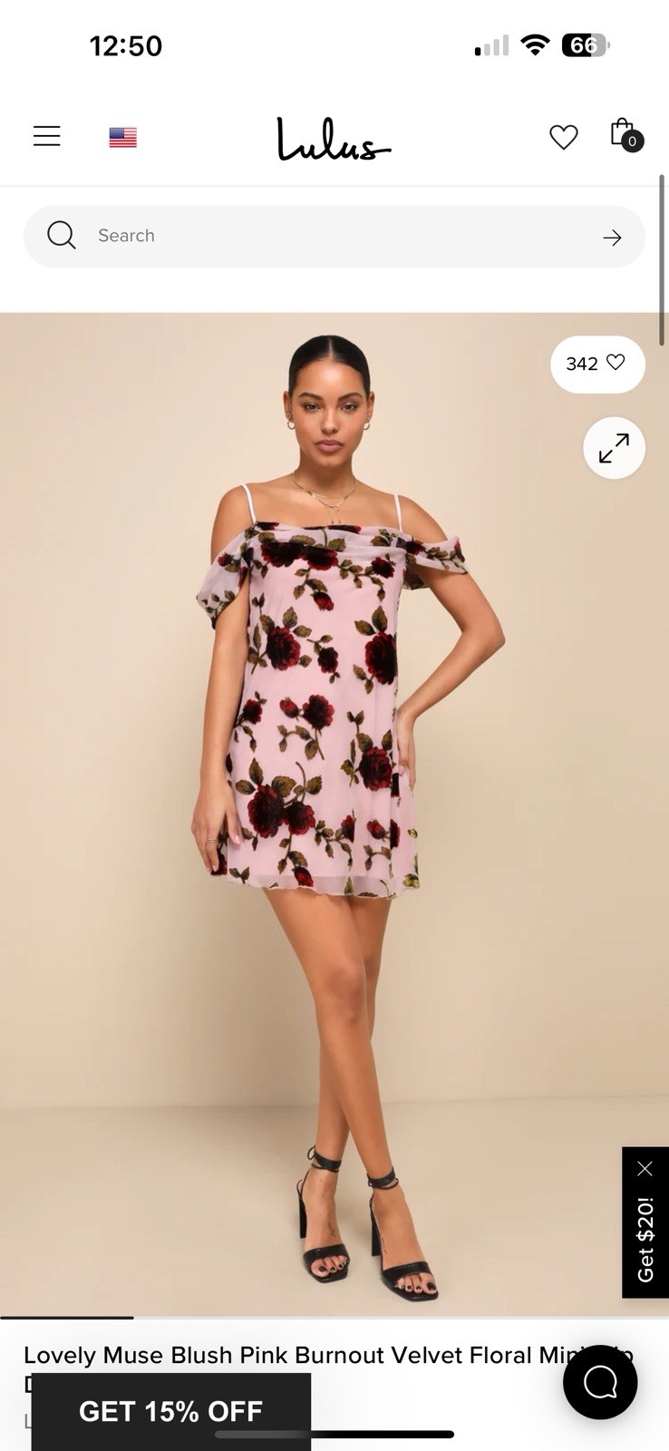 Vintage Style Muse Blush Pink Burnout Velvet Floral Mini Slip Dress Y2K Size US2